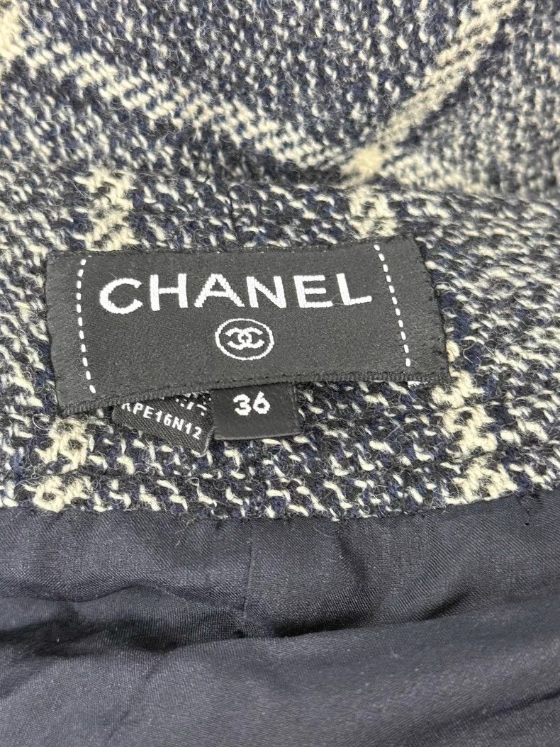 Chanel Chanel Gray plaid woollen trousers Size 24" / US 00 / IT 34 - 4 Thumbnail