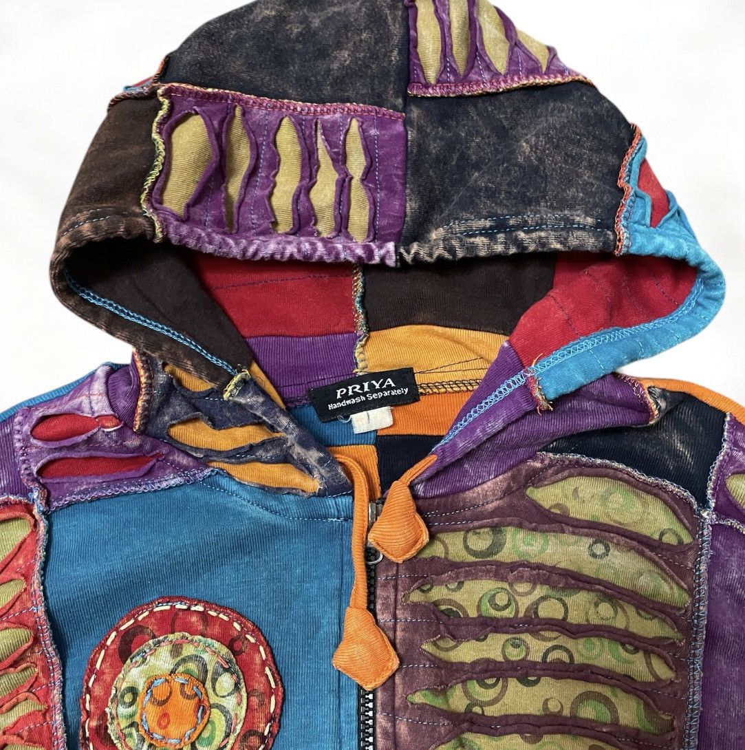 Vintage Avant Garde Y2K Miz Elf Patchwork Zip Hoodie Vintage Size US S / EU 44-46 / 1 - 3 Thumbnail