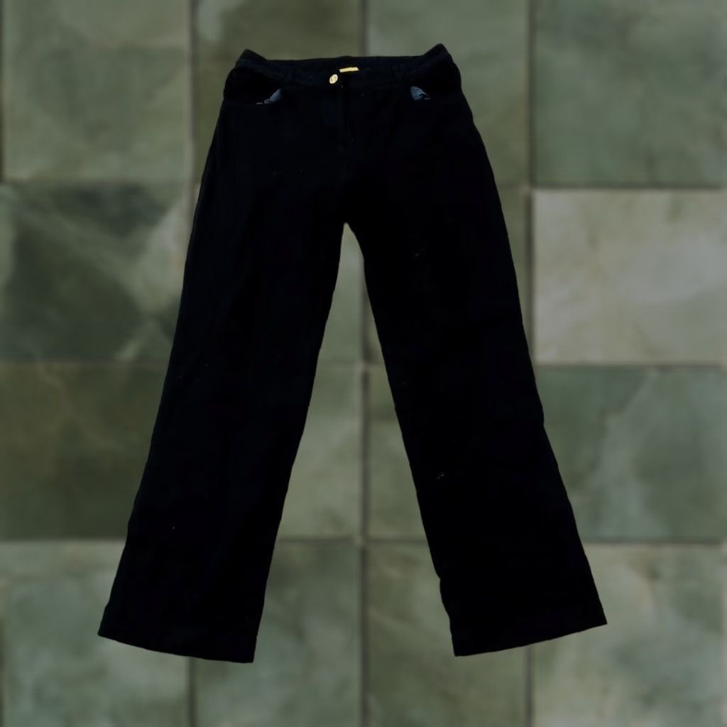 St. John Womens Size 4 Black Stretch Pants Mid Rise Straight Leg Comfort