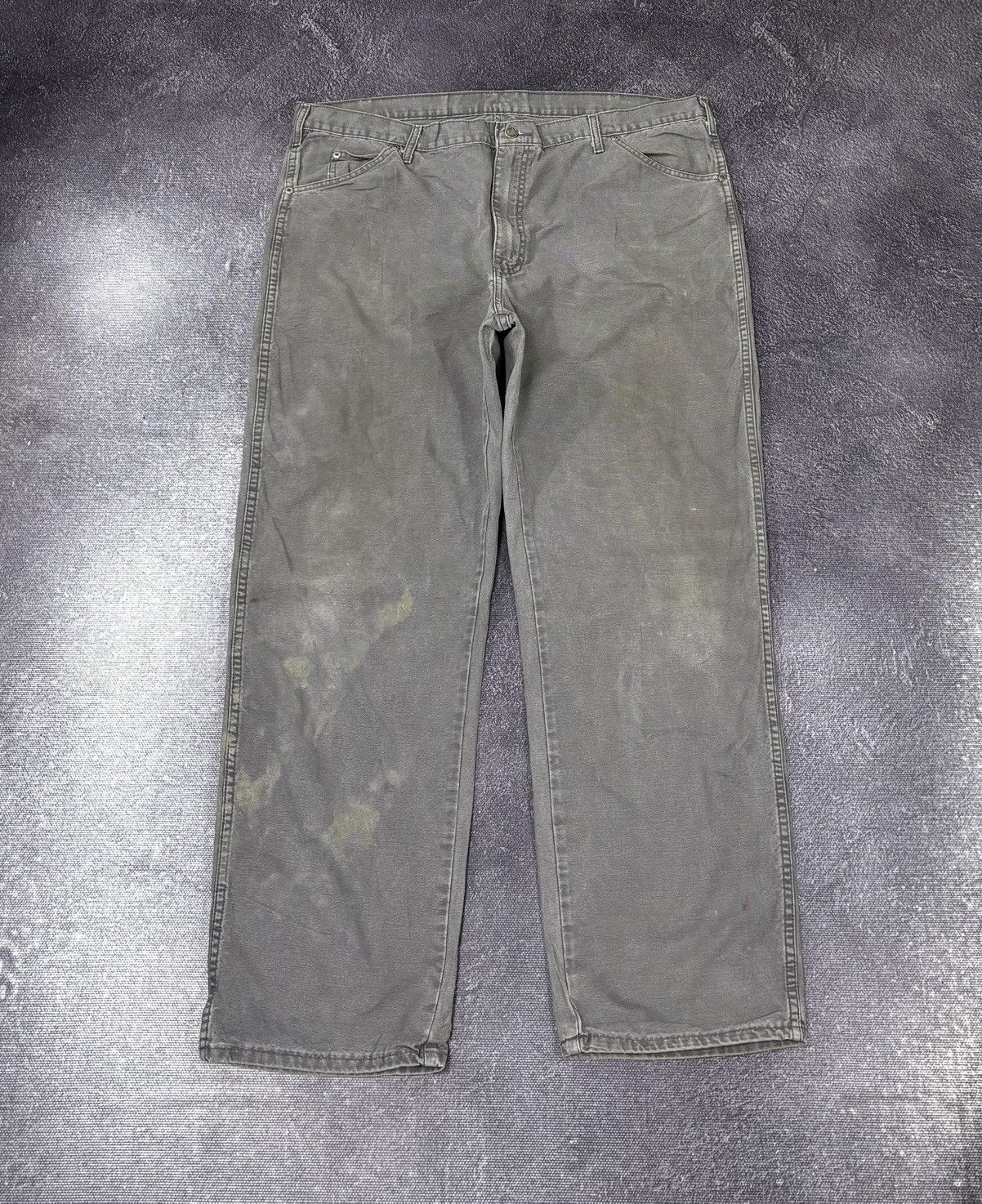 Dickies Vintage Dickies Gray Carpenter USA Work Baggy Pants Jeans Size US 40 / EU 56 - 2 Thumbnail