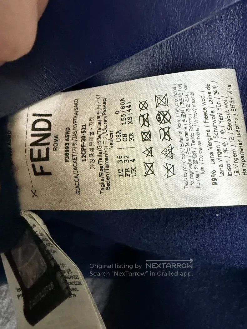 Fendi Fendi Dark Blue Two-Way Wear Jacket Size XXS / US 00 / IT 34 - 5 Thumbnail