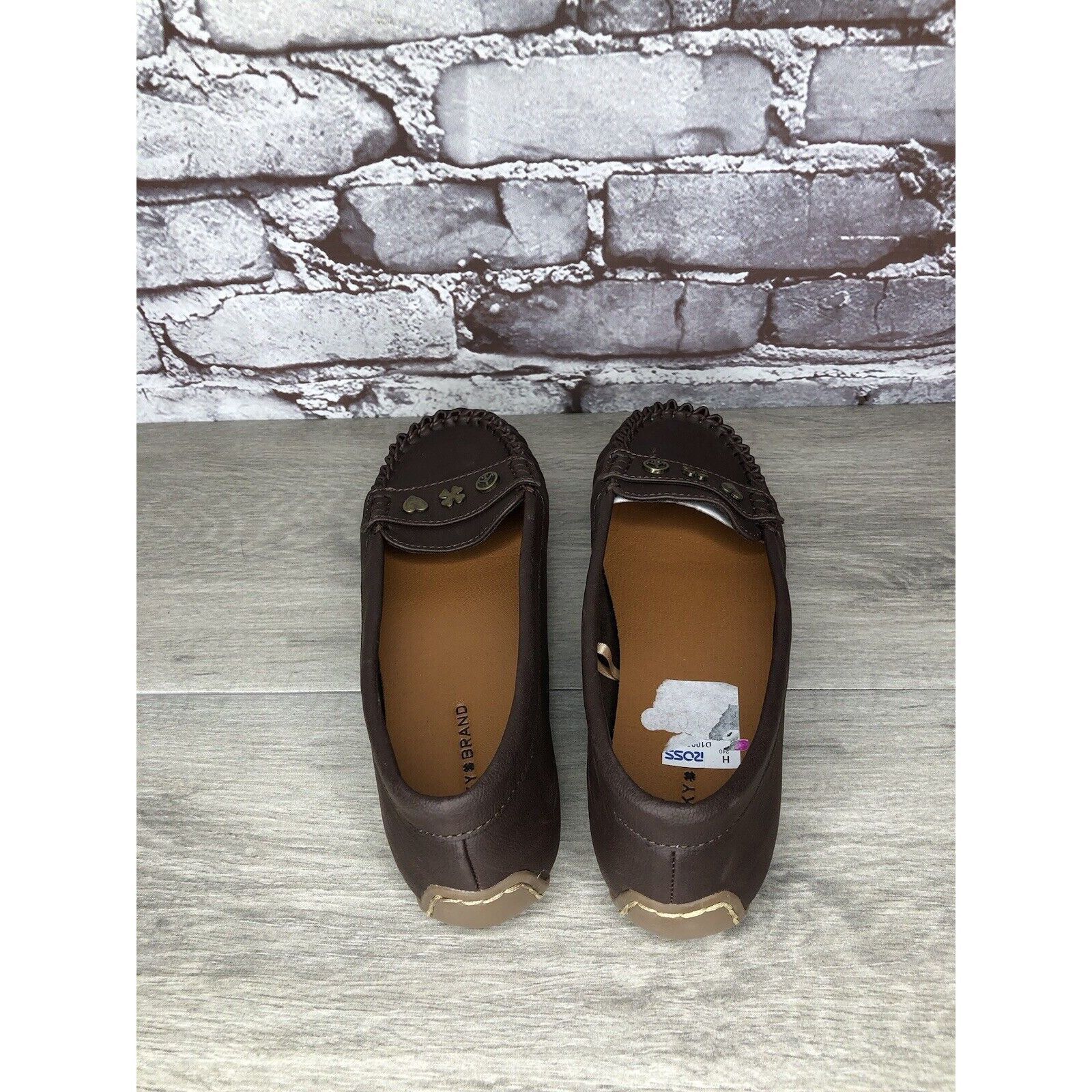 Lucky Brand Lucky Brand LP-Astuddi Brown Leather Peace Heart Clover Loaf Size US 8 / IT 38 - 4 Thumbnail