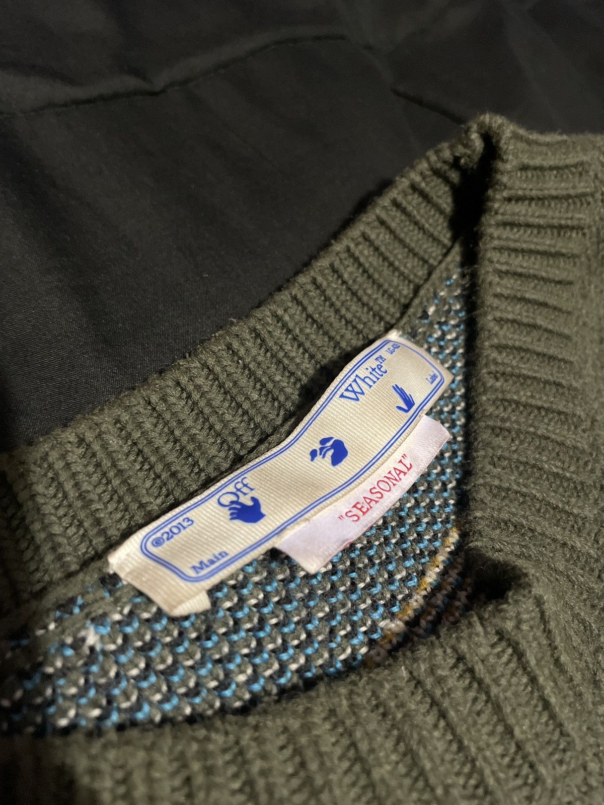 Off-White Off white intarsia-knit sweater Size US L / EU 52-54 / 3 - 4 Thumbnail