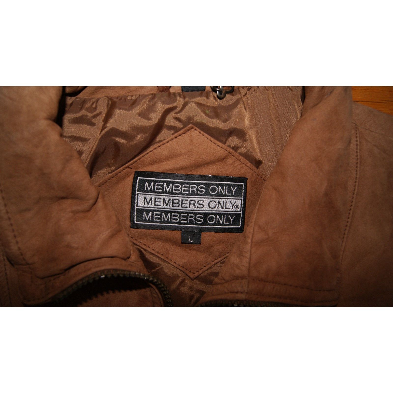 Members Only Members Only Mens L Bomber Jacket Leather Suede FullZip 80 Size US L / EU 52-54 / 3 - 3 Thumbnail