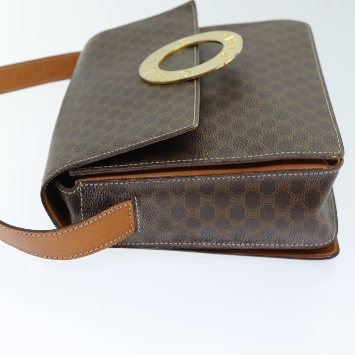 Celine CELINE Macadam Canvas Shoulder Bag Pvc Brown Size ONE SIZE - 4 Thumbnail