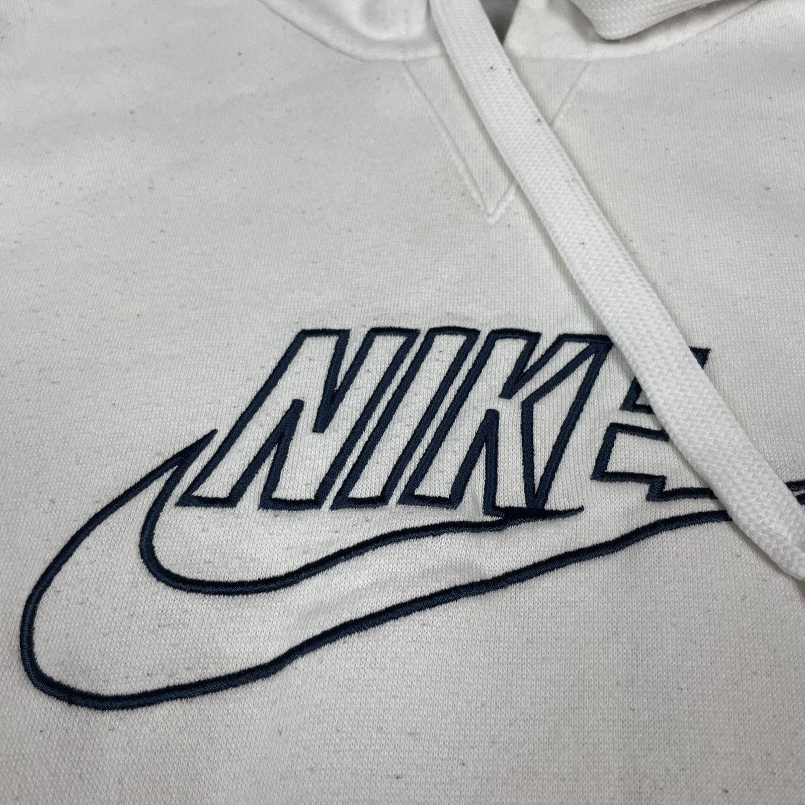 Nike × Vintage Vintage Nike Men's White Spellout Fleece Lined Hoodie Small Size US S / EU 44-46 / 1 - 3 Thumbnail