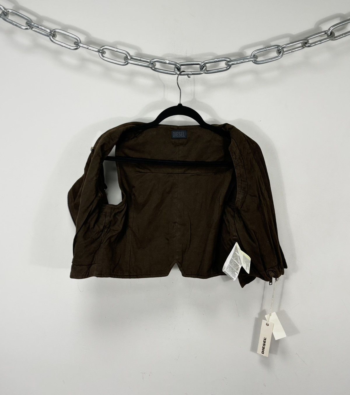 Diesel Diesel Women’s NWT Avant Garde Goat Leather Vest Jacket Size L / US 10 / IT 46 - 3 Thumbnail