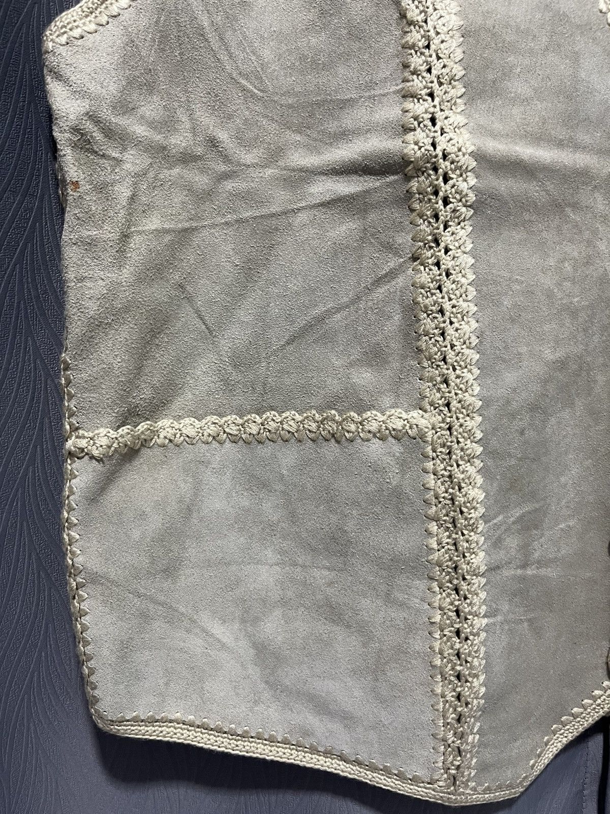 Genuine Leather × Leather × Vintage Vintage knitted leather Vest Size US M / EU 48-50 / 2 - 3 Thumbnail