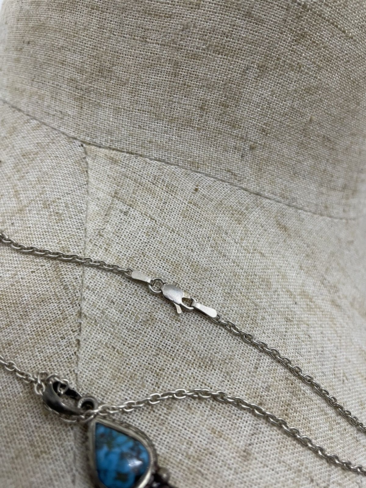 Jewelry Vintage Silver 925 Necklace with stone Size ONE SIZE - 11 Thumbnail