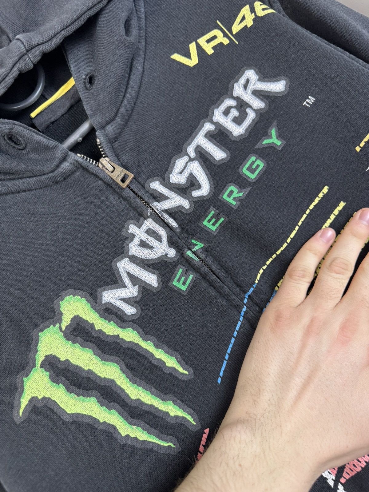 Other VR46 Valentino Rossi Monster Energy Zip Hoodie Size US S / EU 44-46 / 1 - 9 Thumbnail