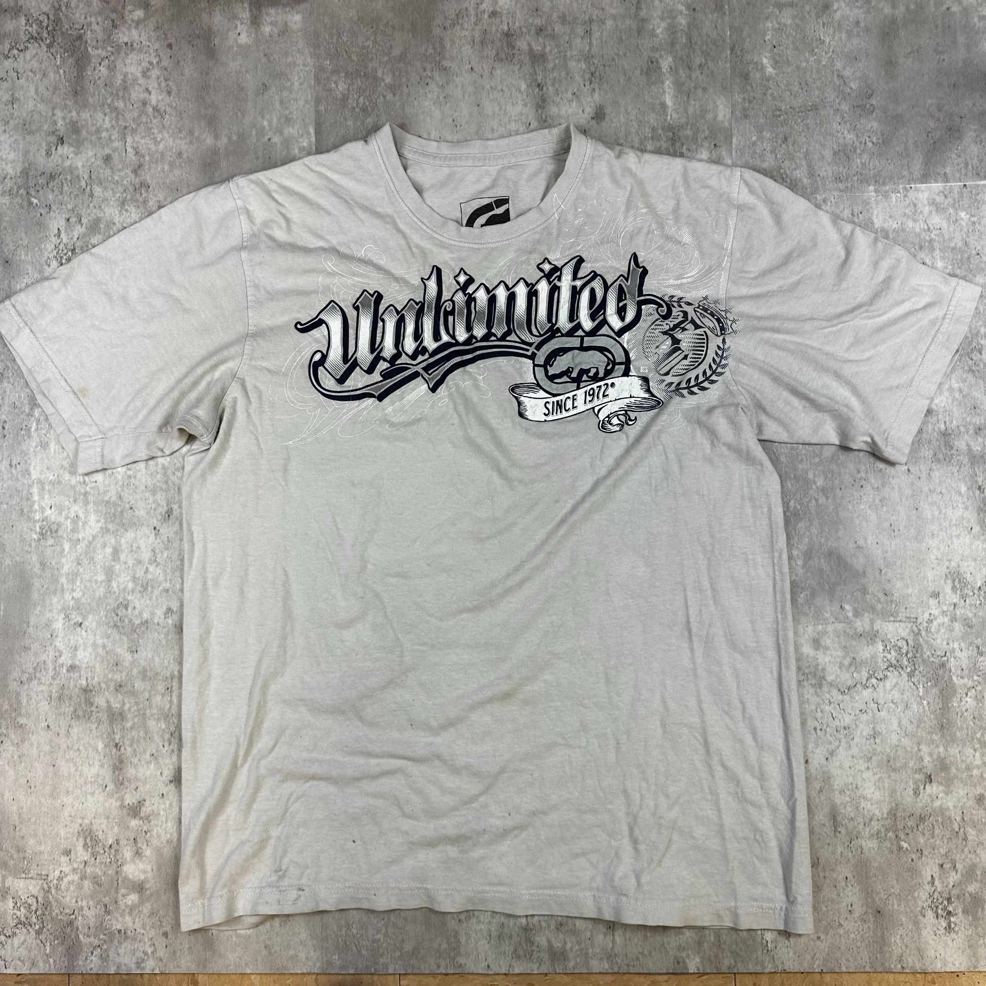 Vintage Ecko Unlimited Mens X-Large Graphic T-Shirt Gray Cotton Blen Size US XL / EU 56 / 4 - 1 Thumbnail