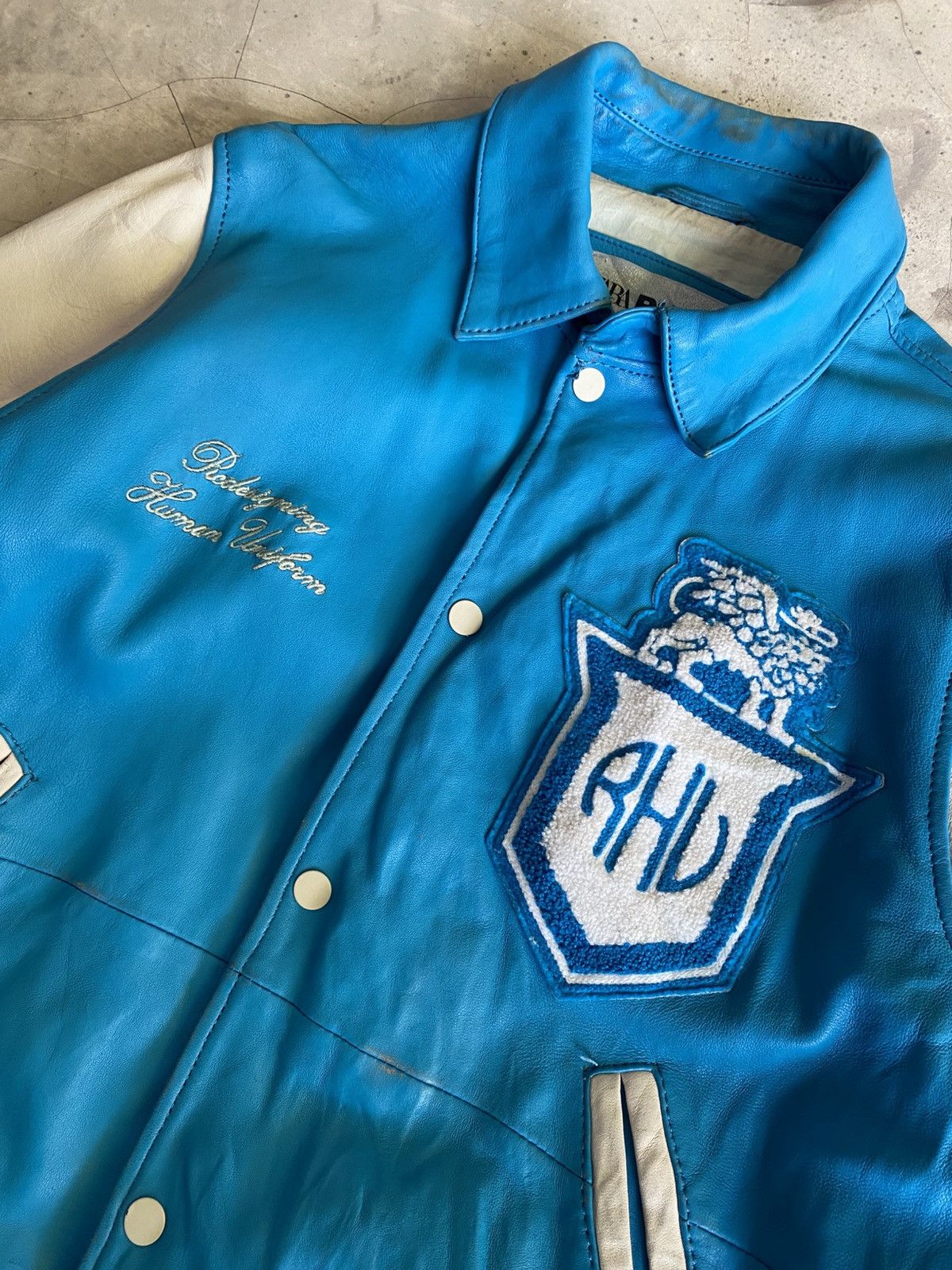 Zara Rhuigi Varsity Leather Jacket