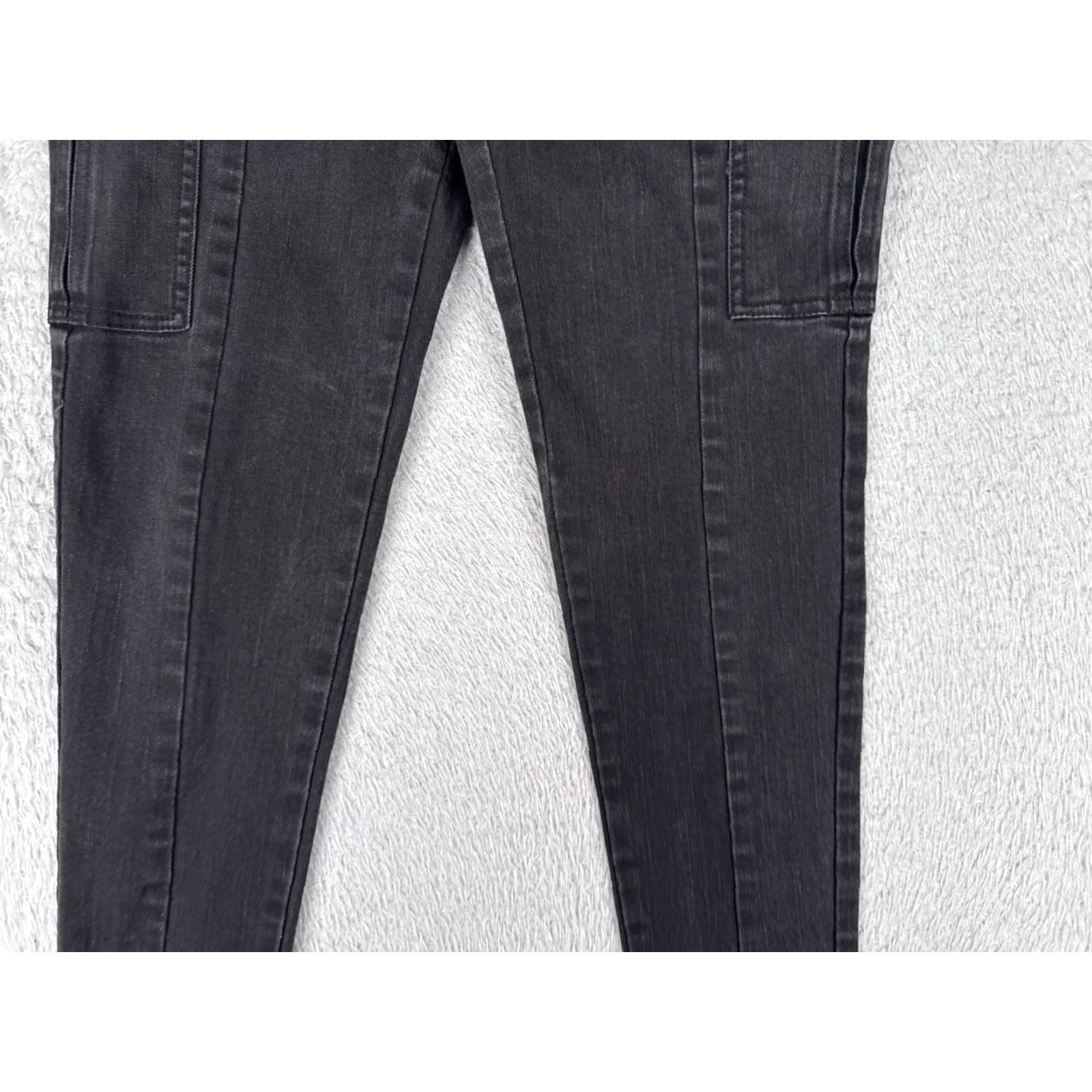 Vintage Dollhouse Womens Jeans Slim Fit Black Skinny Cargo 26x25 Size 26" / US 2 / IT 38 - 3 Thumbnail