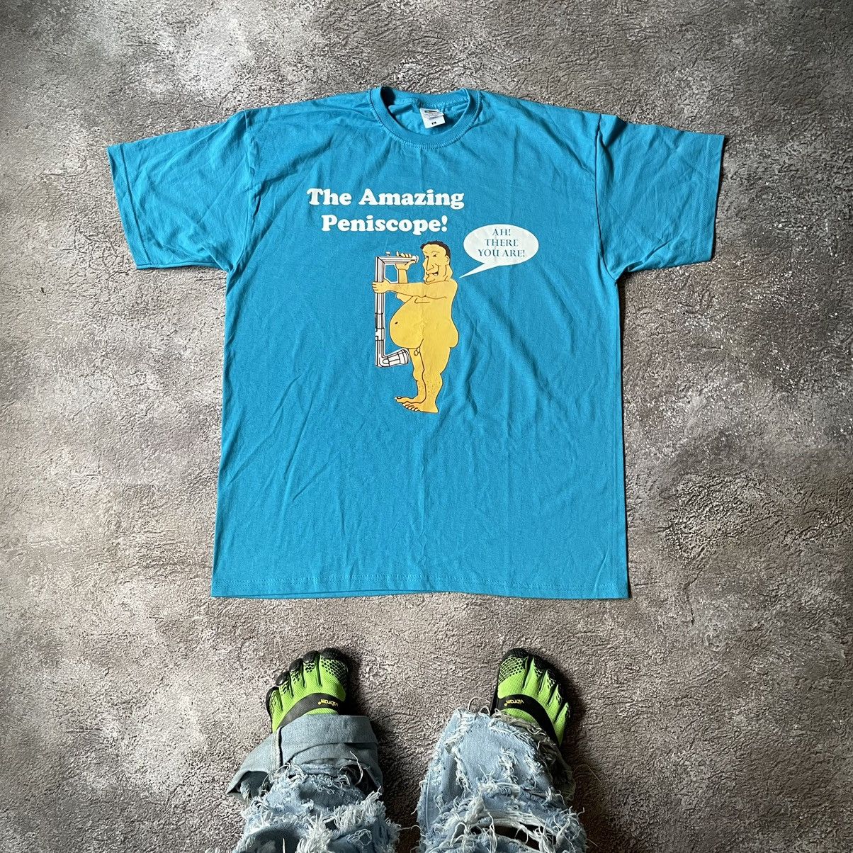 Vintage Vintage Y2K Graphic Tee Funny Penis Logo Humor Streetwear XL Size US XL / EU 56 / 4 - 1 Thumbnail