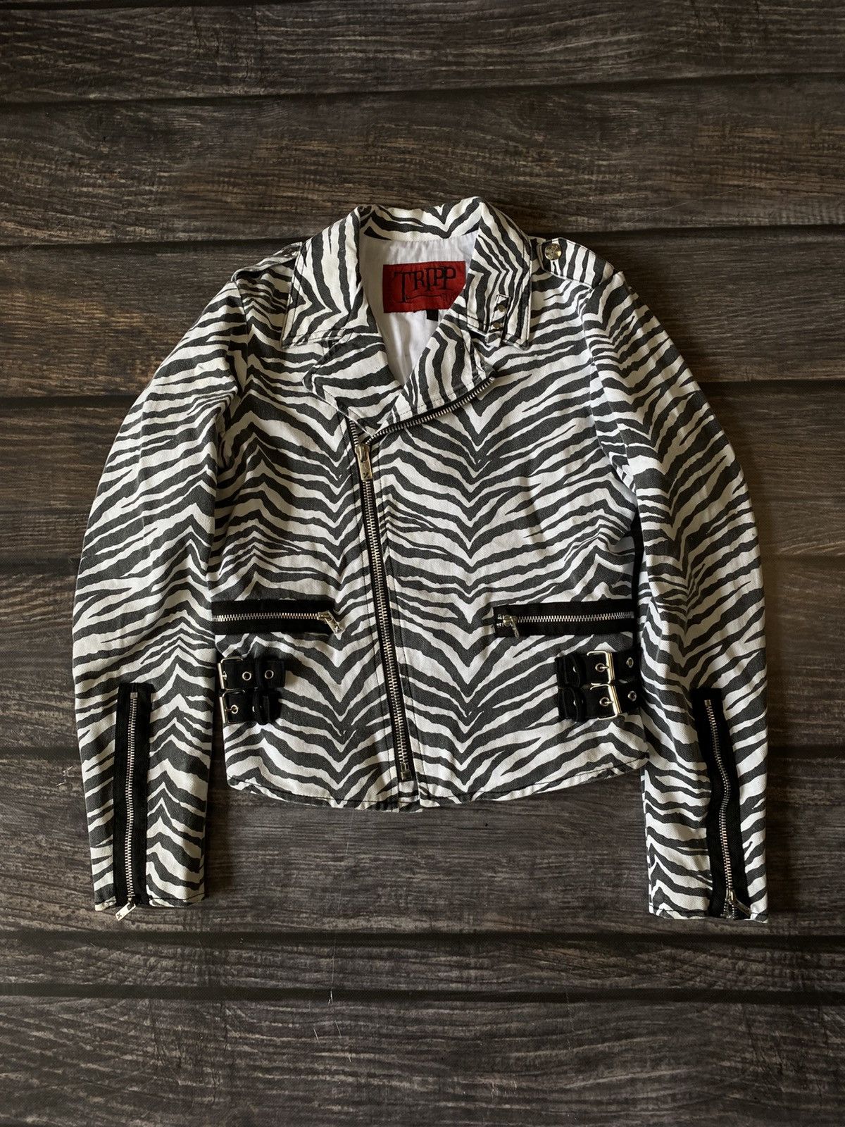 Tripp NYC TRIPP NYC avant garde denim jacket USA Size L / US 10 / IT 46 - 1 Thumbnail