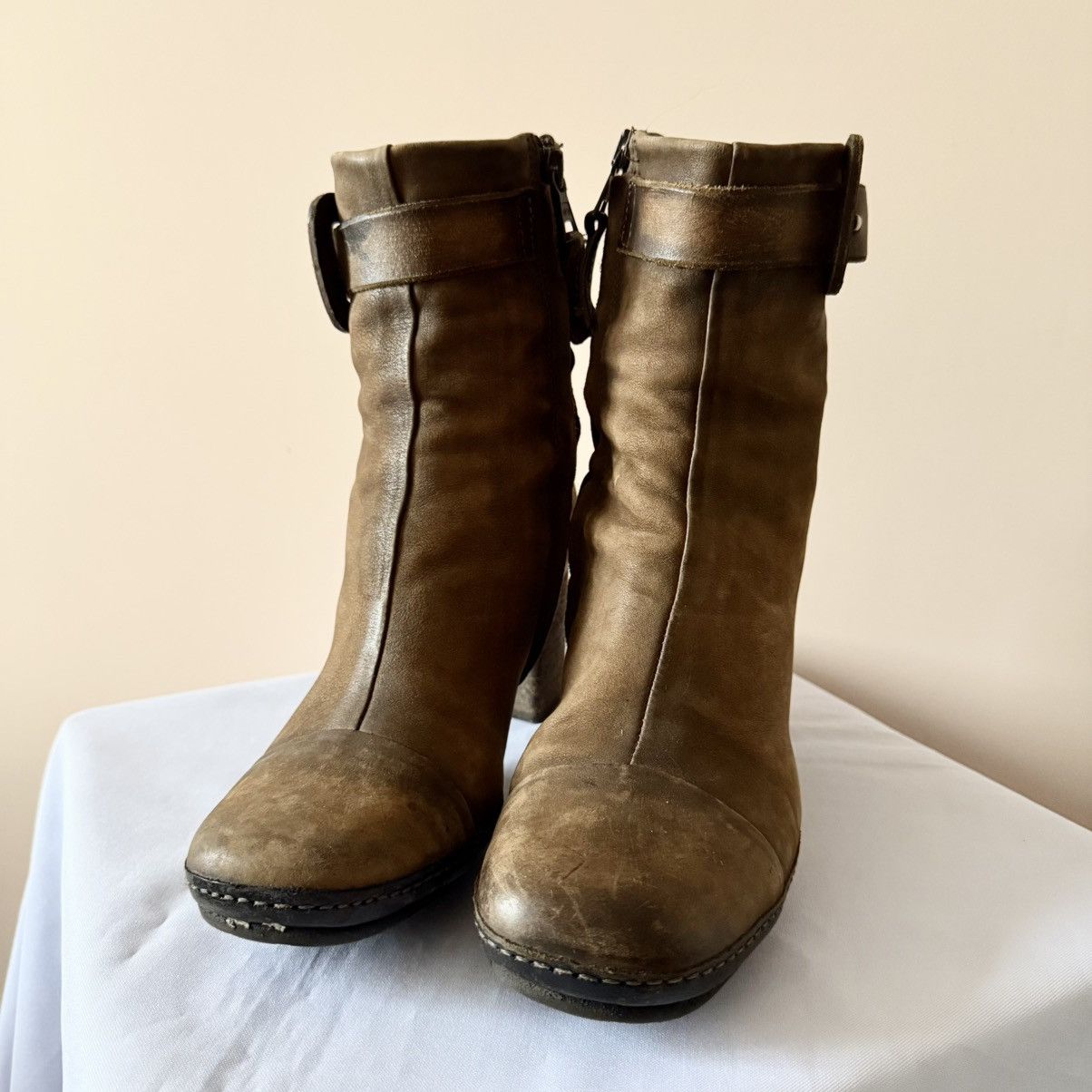 Dirk Bikkembergs AS 98 Airstep Vintage Ankle Straps Boots Rick Owens Vibe Size US 9 / IT 39 - 3 Thumbnail