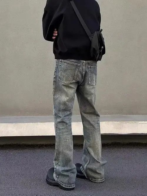 Japanese Brand × Jean Vintage washed slub straight-leg bootcut jeans Size US 32 / EU 48 - 3 Thumbnail