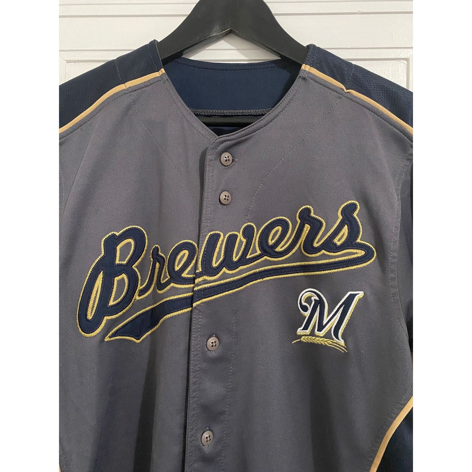 MLB Milwaukee Brewers Gray Stitched MLB Baseball Jersey Size S Size US S / EU 44-46 / 1 - 2 Thumbnail