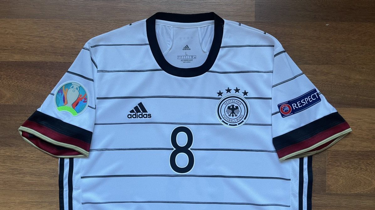 Adidas GERMANY ADIDAS 2020 EURO FOOTBALL HOME JERSEY #8 KROOS Size US L / EU 52-54 / 3 - 3 Thumbnail