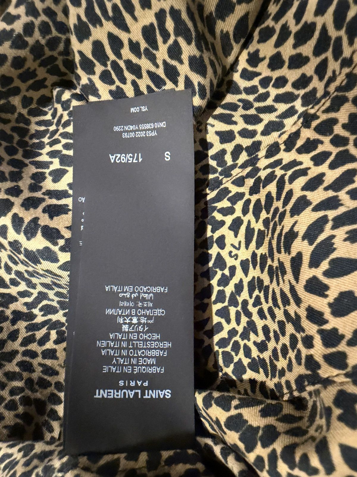 Saint Laurent Paris Saint Laurent men leopard print shirt. S. $890 Size US S / EU 44-46 / 1 - 8 Thumbnail