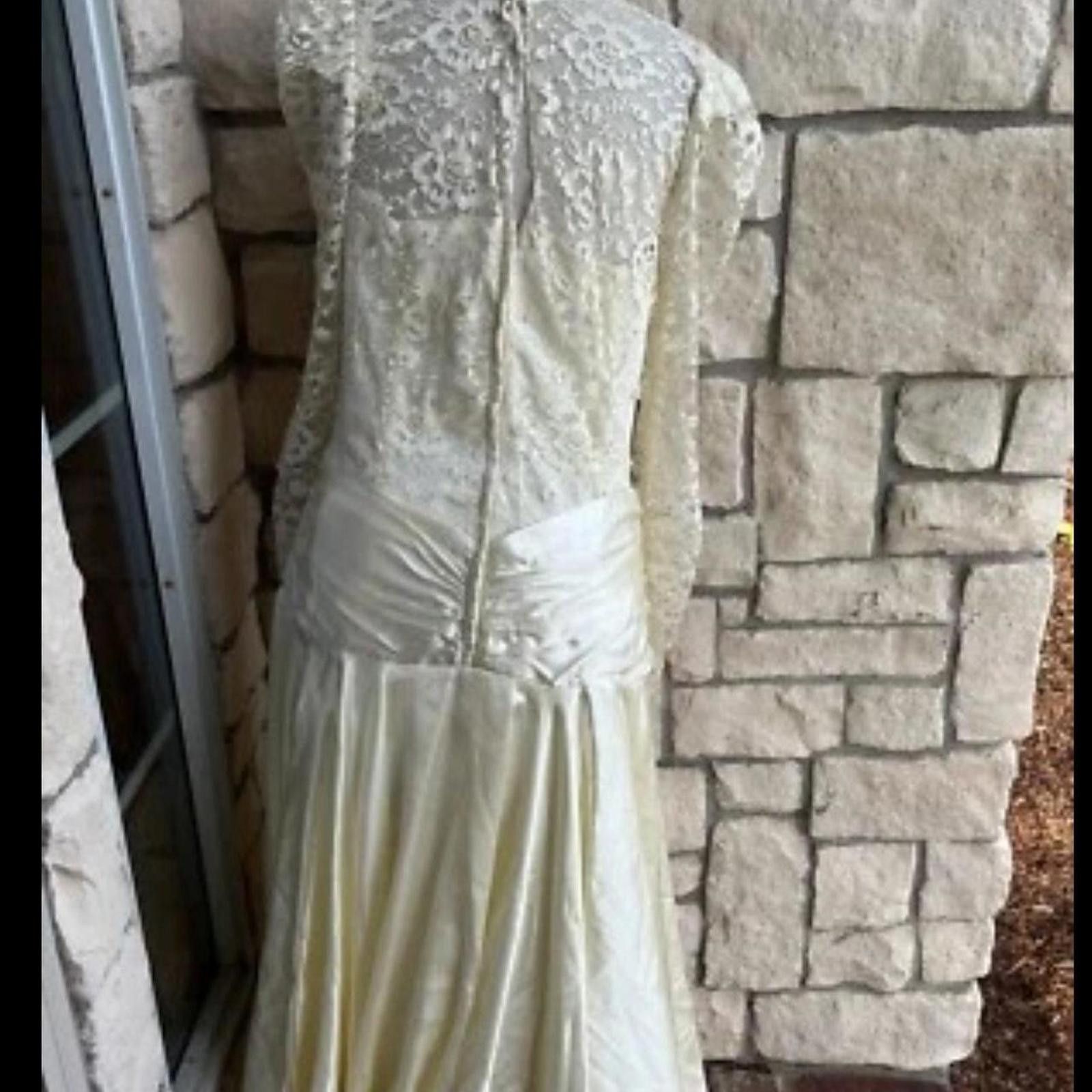 Other Vintage 1960's white Lace dress with bow size 8 Size M / US 6-8 / IT 42-44 - 3 Thumbnail