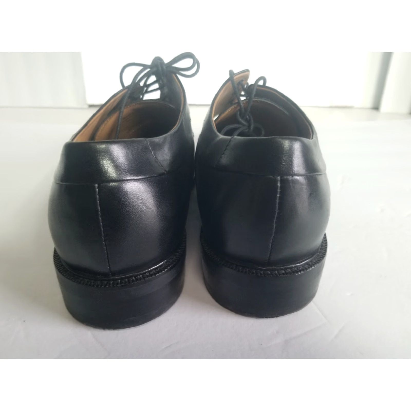 Cole Haan Cole Haan Warren Cap Toe Oxford Mens Size 11 W Black Leather Lace Up Dress Shoes Size ONE SIZE - 3 Thumbnail