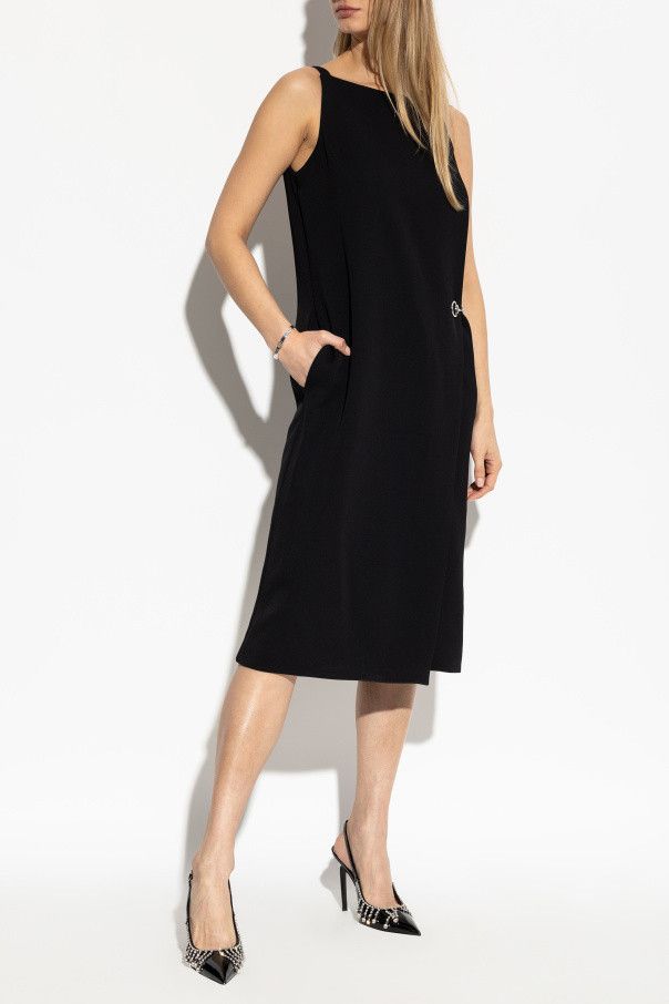 Gucci o1loc1c0226 808796 Heavy Viscose Sable Horsebit Dress Black Size XS / US 0-2 / IT 36-38 - 2 Thumbnail