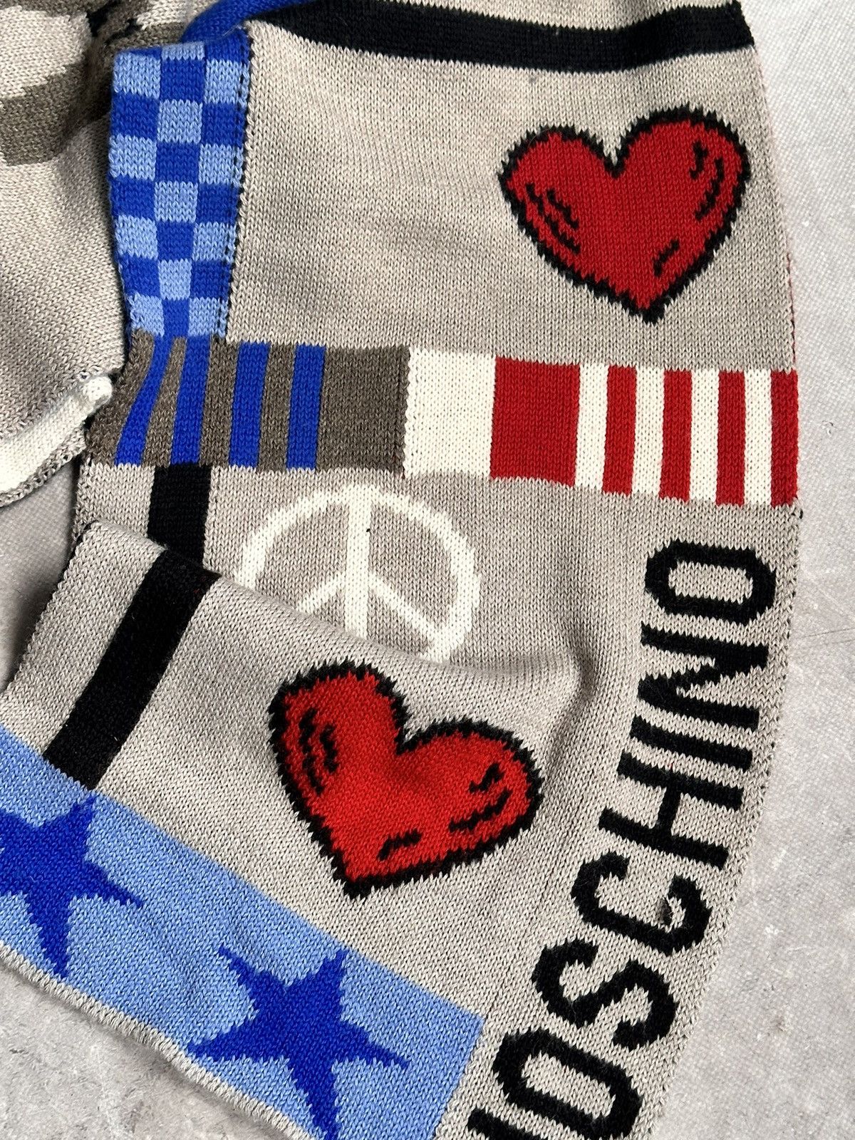 Moschino Wow😻 Vintage Scarf Moschino Wool Rare Japan IfSixWasNine Size ONE SIZE - 4 Thumbnail