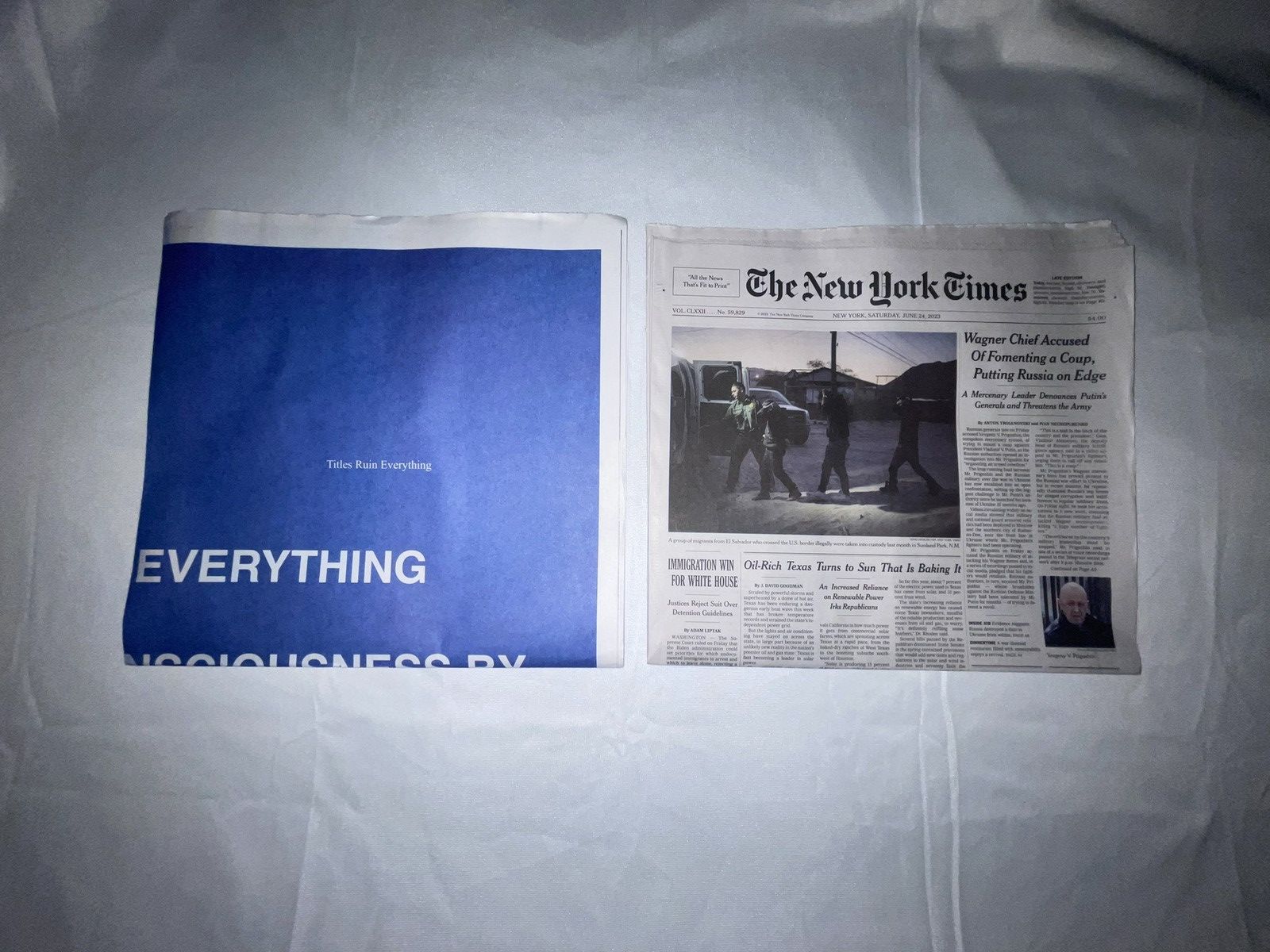 Drake Drake Titles Ruin Everything NYT Newspaper 6/24/23 10-PIECES Size ONE SIZE - 4 Thumbnail