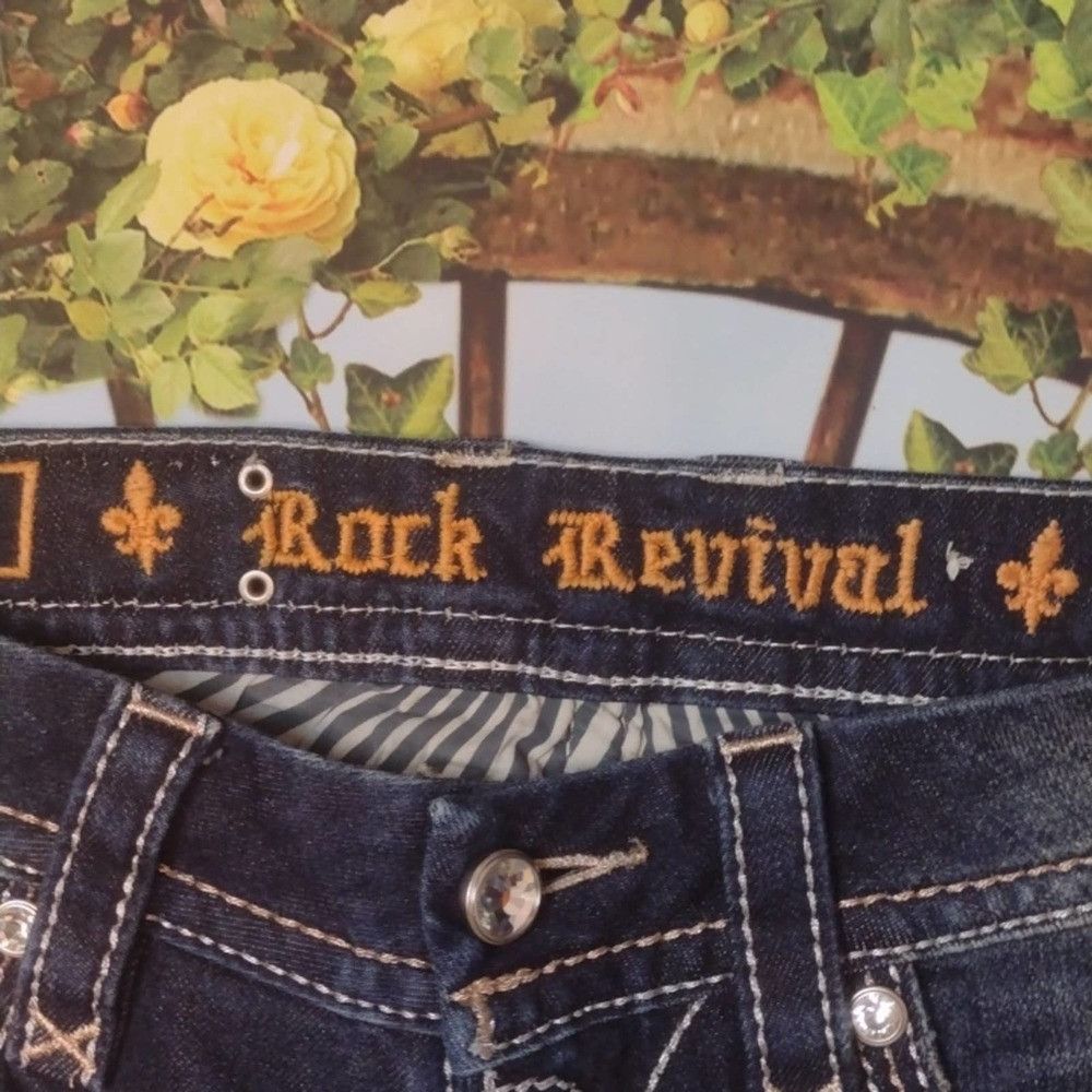 Rock Revival ROCK revival distressed drew cuffed skinny jeans size 26 Size 26" / US 2 / IT 38 - 2 Thumbnail