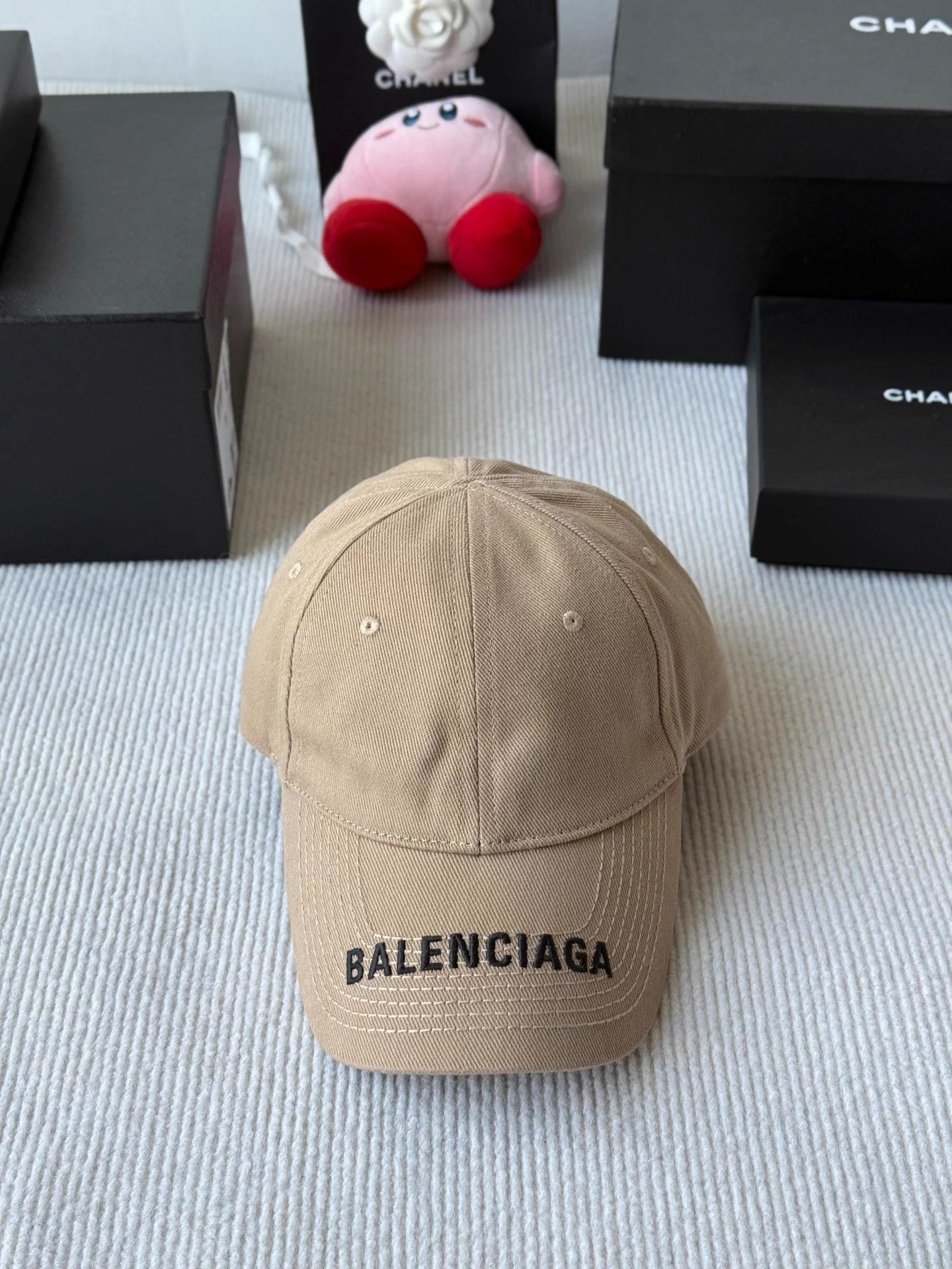 Balenciaga Balenciaga Khaki Embroidered Logo Baseball Cap - L Size ONE SIZE - 1 Thumbnail