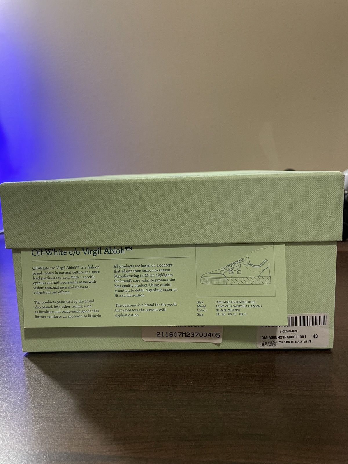 Off-White Off-White Vulc Low Black/White Size US 10 / EU 43 - 7 Thumbnail