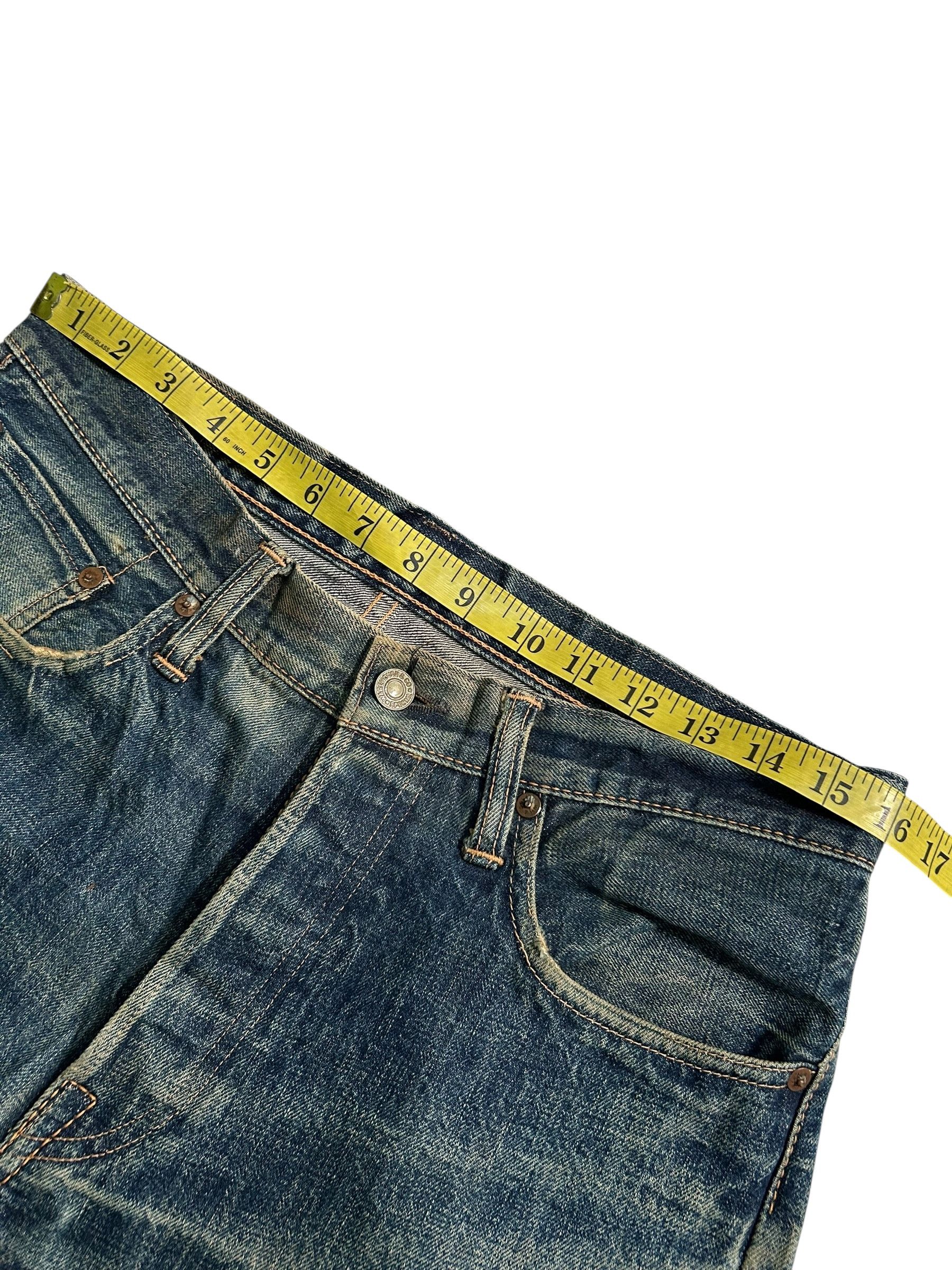 Kapital × Vintage × Warehouse VINTAGE WAREHOUSE 800 SELVEDGE BUTTON FLY DISTRESSED DENIM Size US 32 / EU 48 - 16 Thumbnail
