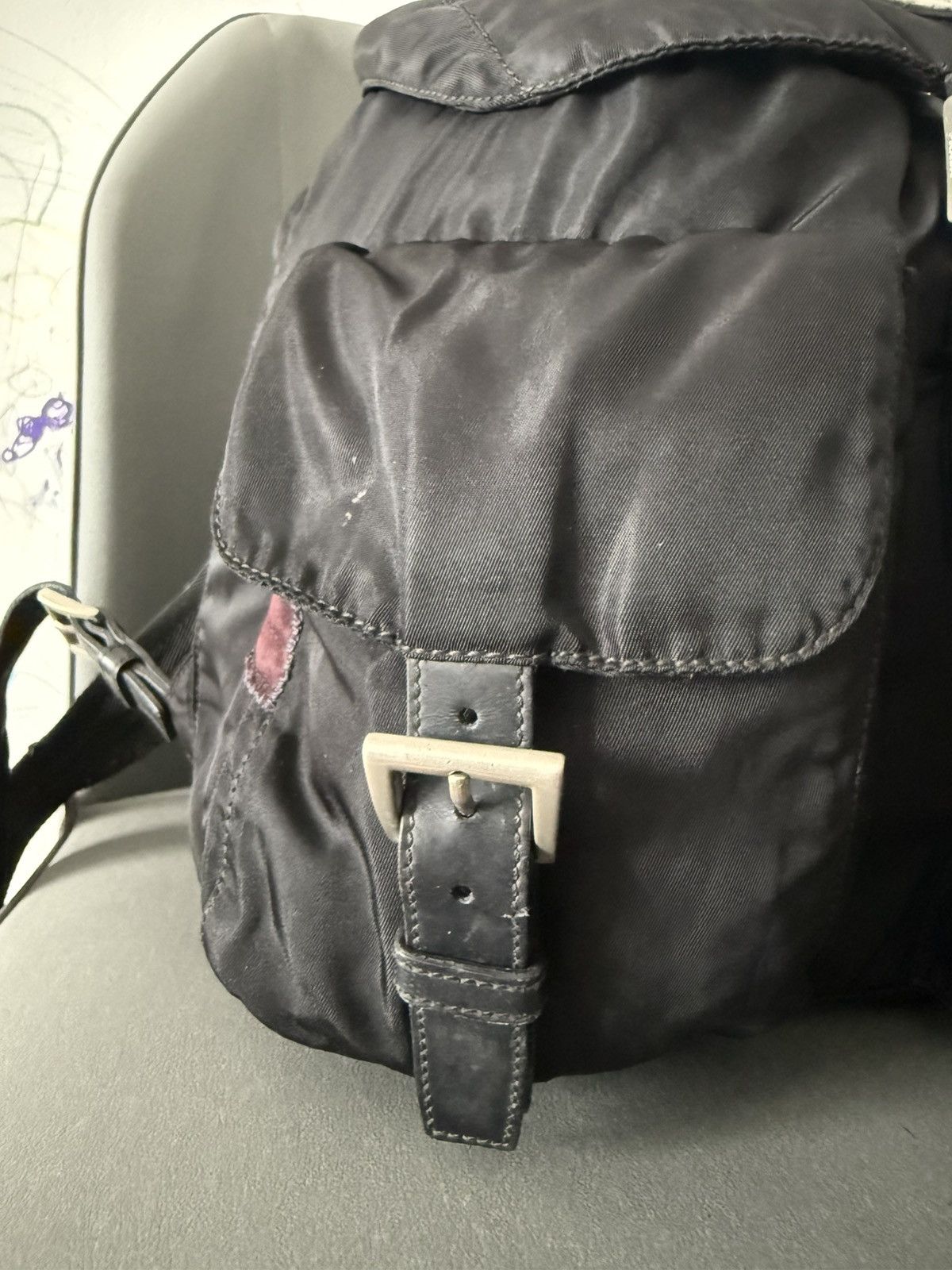 Prada Vintage Prada Black Large Backpack Size ONE SIZE - 7 Thumbnail