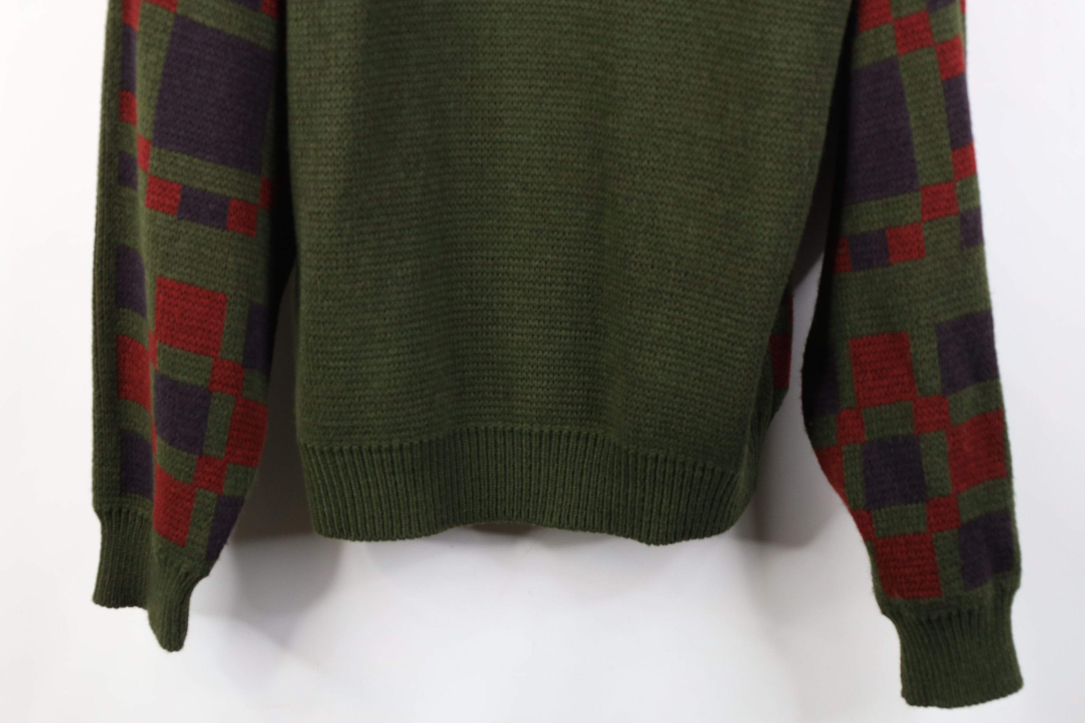 Vintage Vintage 90s Streetwear Geometric Knit Crewneck Sweater Size US L / EU 52-54 / 3 - 3 Thumbnail