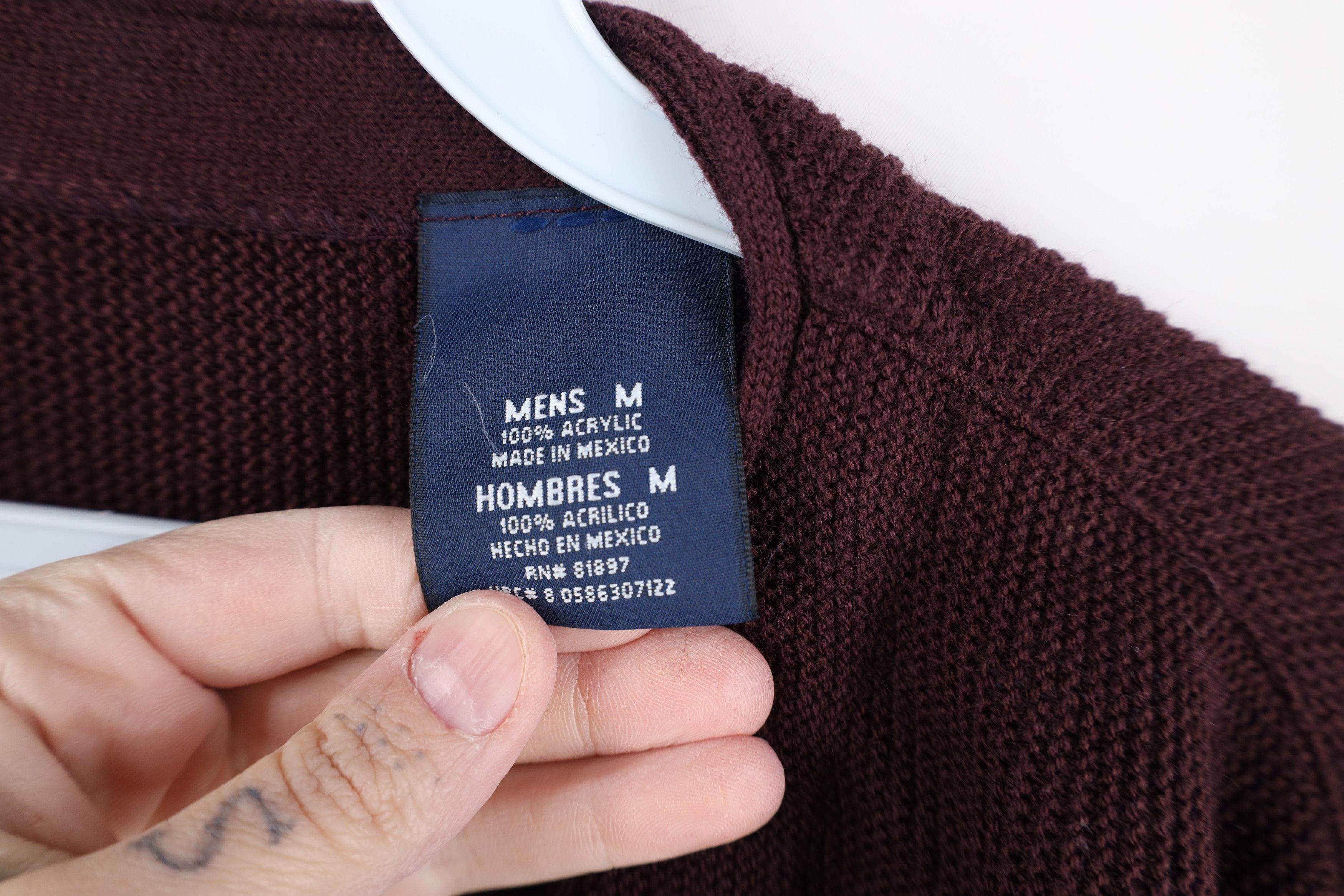 Vintage Vintage 90s Streetwear Blank Knit Cardigan Sweater Purple Size US M / EU 48-50 / 2 - 6 Thumbnail