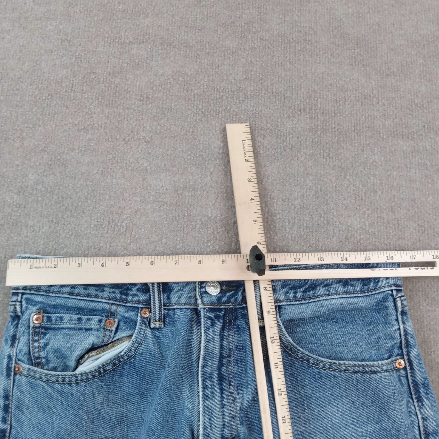 Levi's Levis 505 Jeans Men 33x30 Blue Denim Mid Rise Straight Leg Classic Size US 33 - 5 Thumbnail