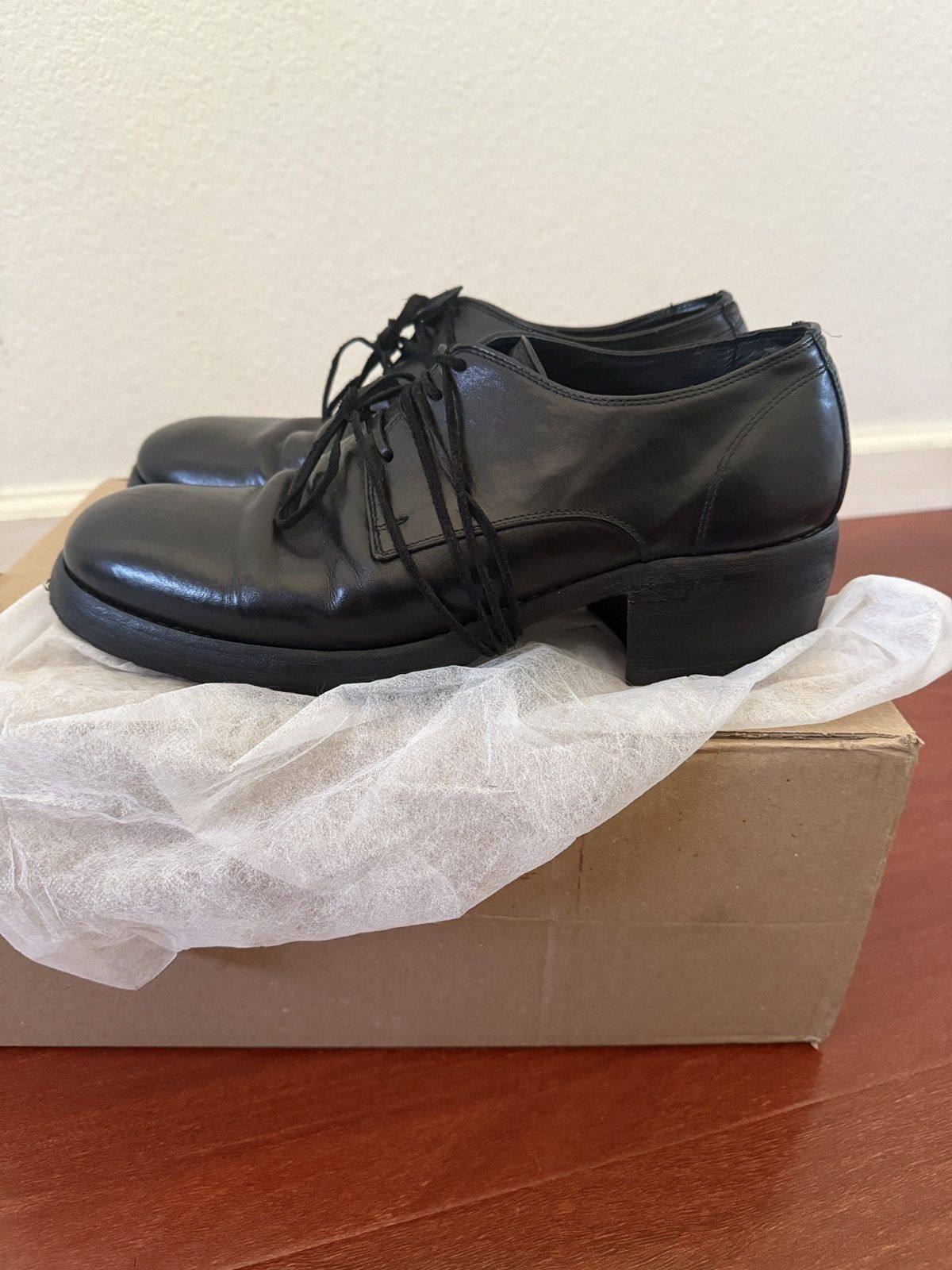 GUIDI (グイディ) の 792Z (ブラック/サイズ39) 【美品】 GUIDI - 【792Z】 ロバ革 クラシック ドンキーレザー ダービー