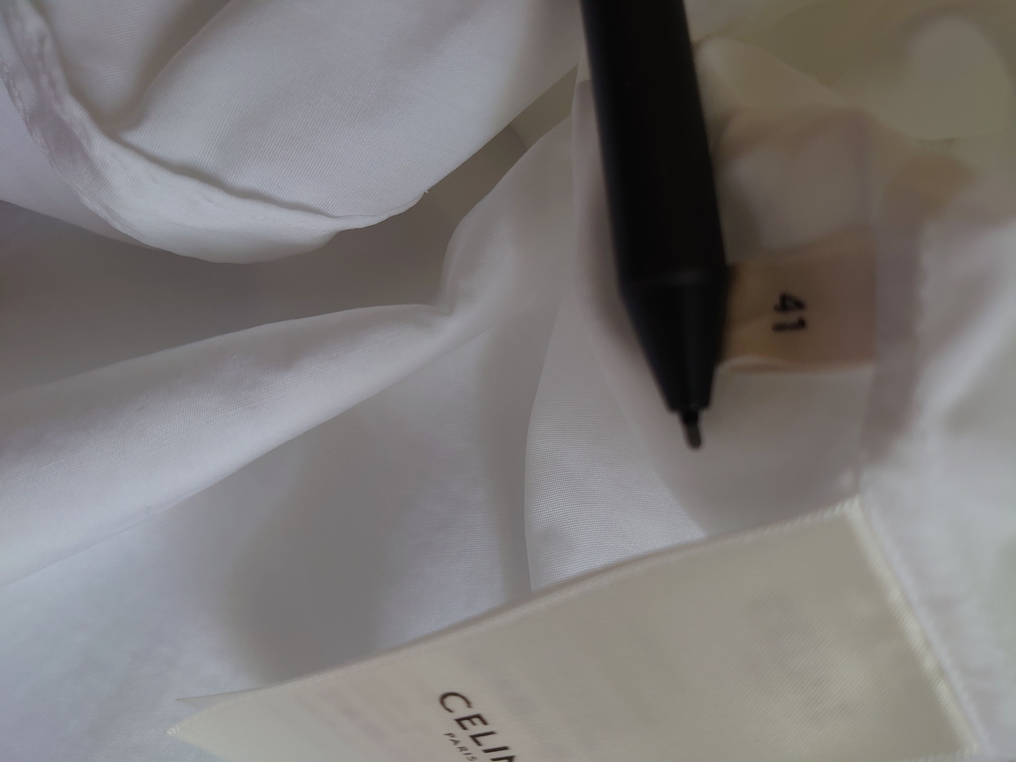 Celine CELINE, white dress shirt, size 41 (small Medium) Size US M / EU 48-50 / 2 - 4 Thumbnail