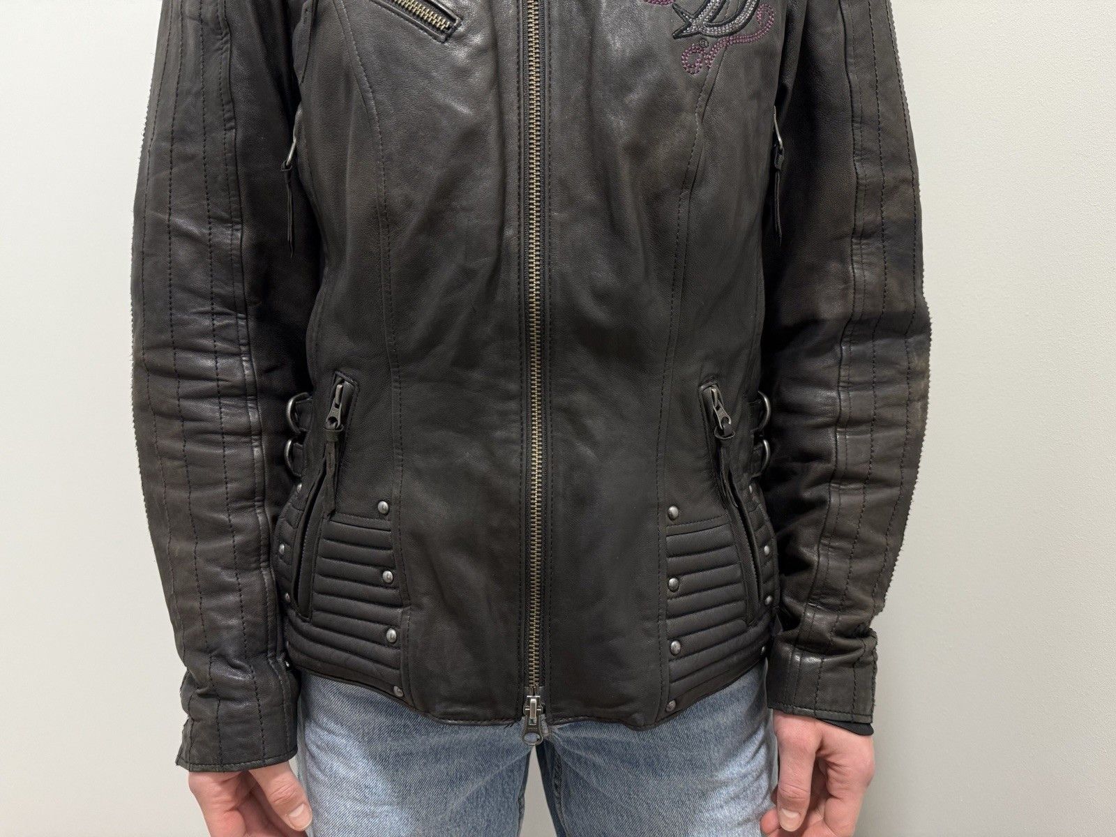 Harley Davidson DDP Harley Davidson Womens Leather Jacket size M Size M / US 6-8 / IT 42-44 - 11 Thumbnail