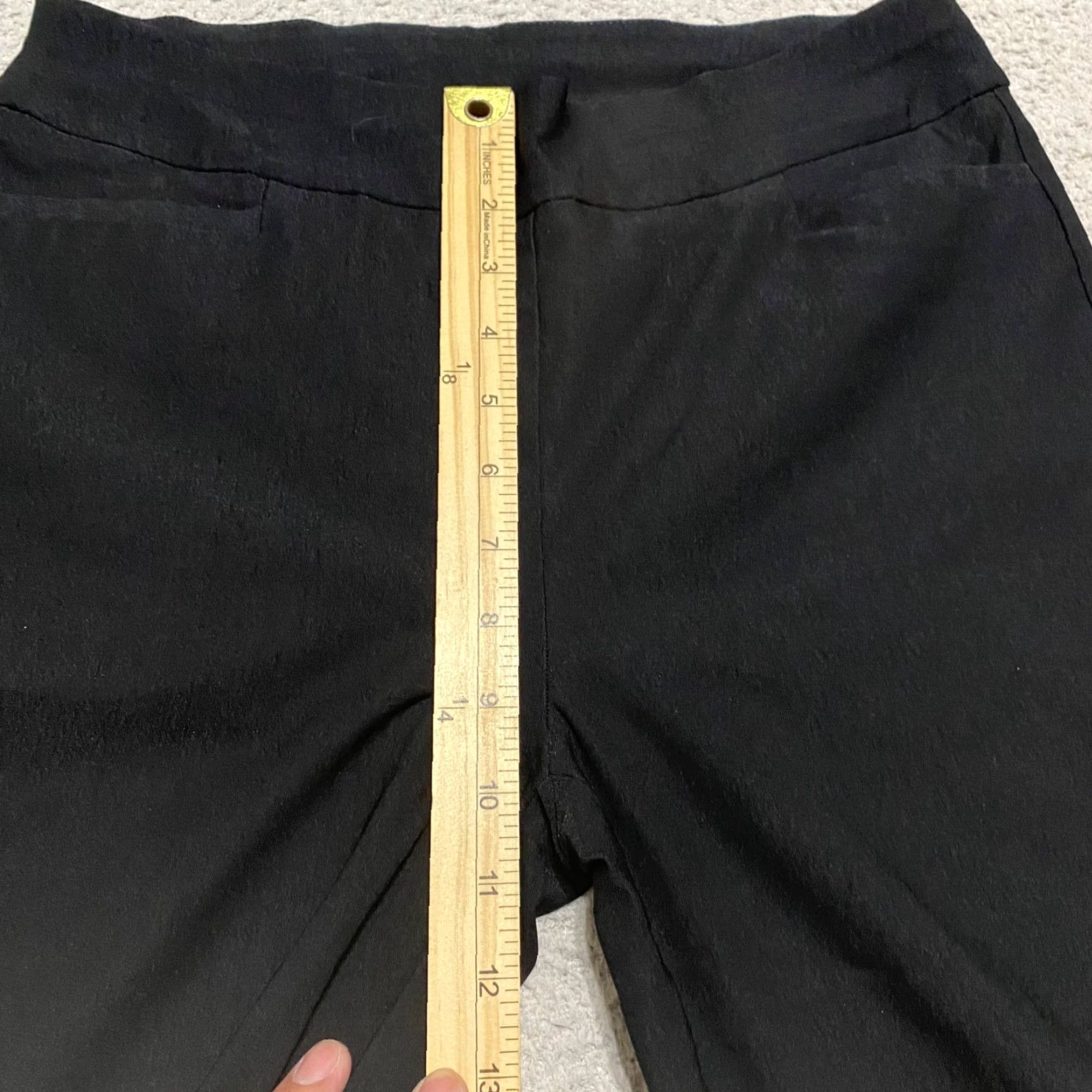 Vintage Chico's Pants Women 4 Black Pull On Straight Front Pockets Stretch Ankle Workwear Office Size 27" / US 4 / IT 40 - 6 Thumbnail