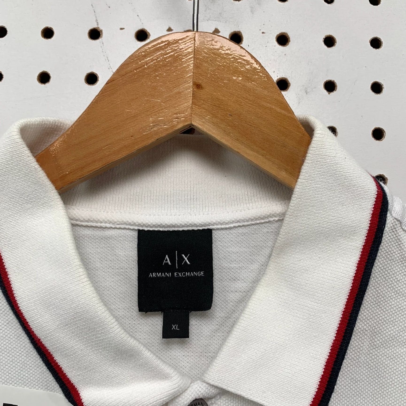 Armani Exchange Armani Exchange Polo Shirt Mens XL White Designer Preppy Collared School Work Shirt Size US XL / EU 56 / 4 - 3 Thumbnail