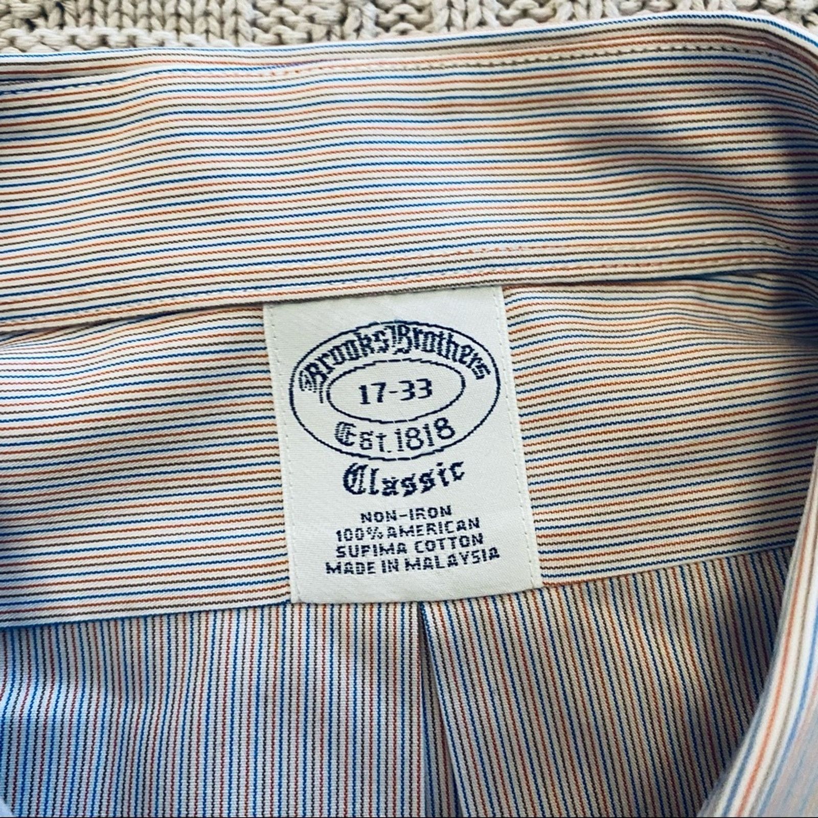 Brooks Brothers Brooks Brothers striped long sleeve button down dress shirt Size US XL / EU 56 / 4 - 5 Thumbnail