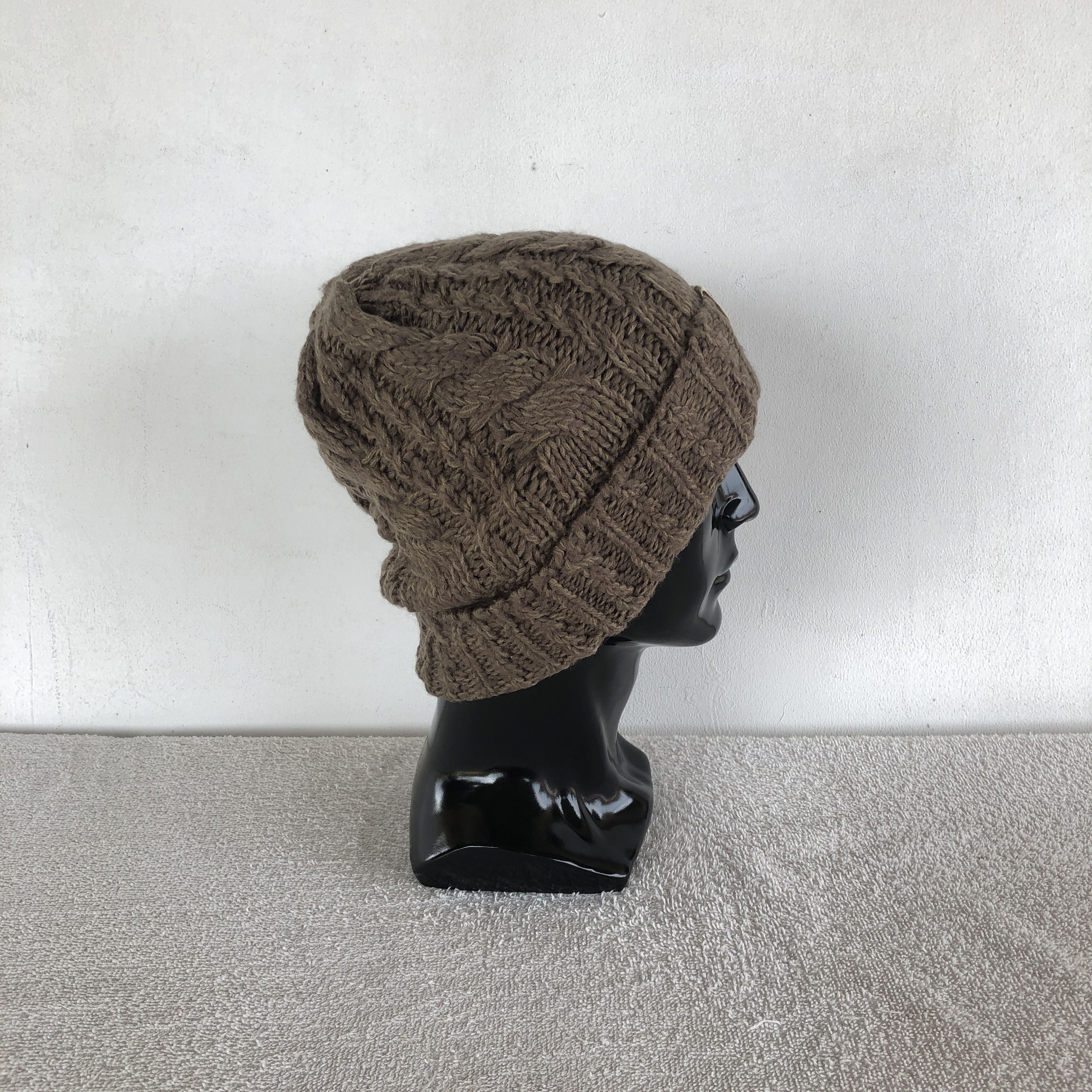 Japanese Brand Vintage Y2K Flava Cable Knit Beanie Slouchy Snow Caps Hats Size ONE SIZE - 3 Thumbnail
