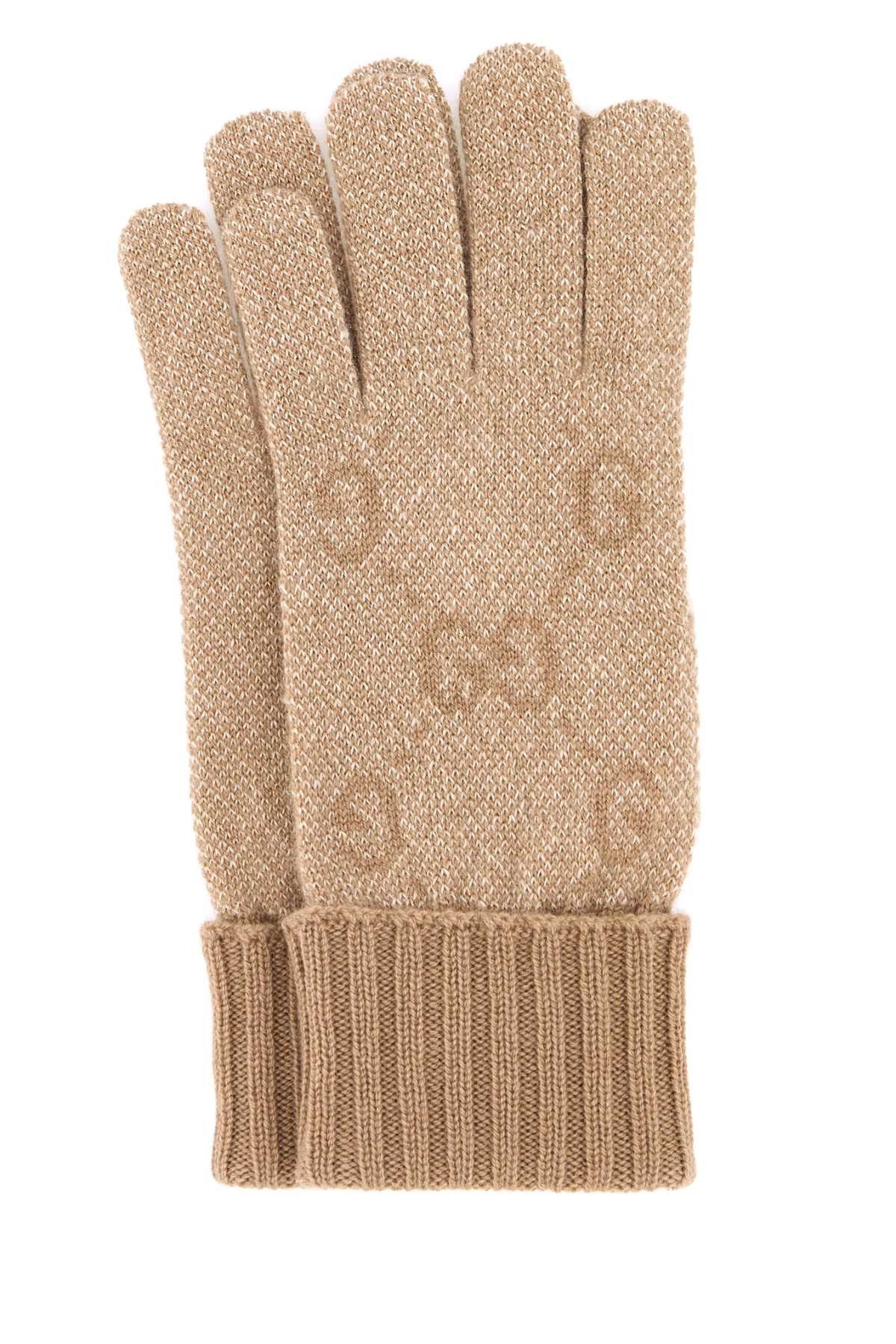 Gucci Beige Cashmere Blend Gloves Size ONE SIZE - 1 Thumbnail