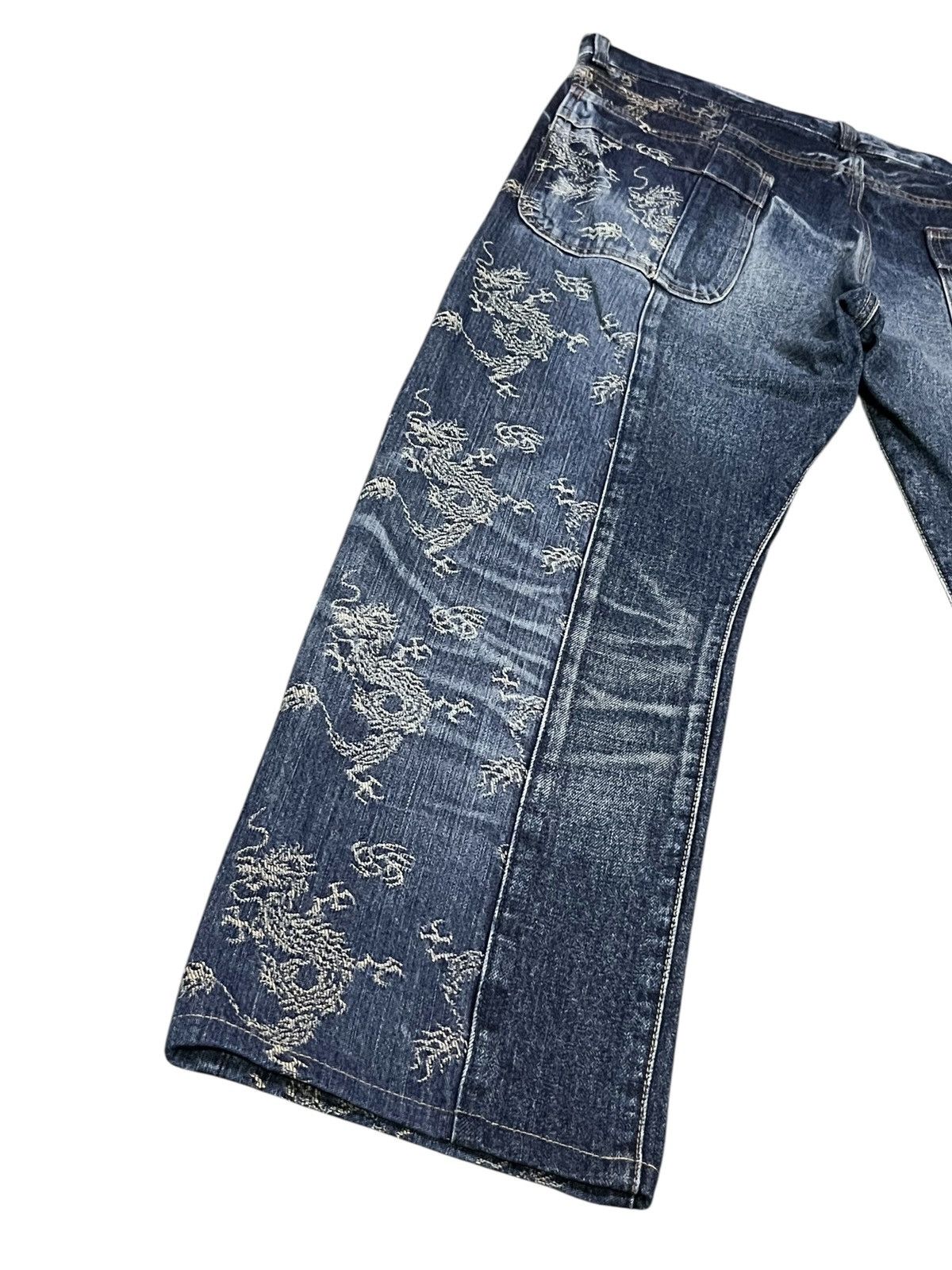 Eternal RARE! Eternal Kura Dragon Jacquard Denim Made in Japan Size US 36 / EU 52 - 7 Thumbnail