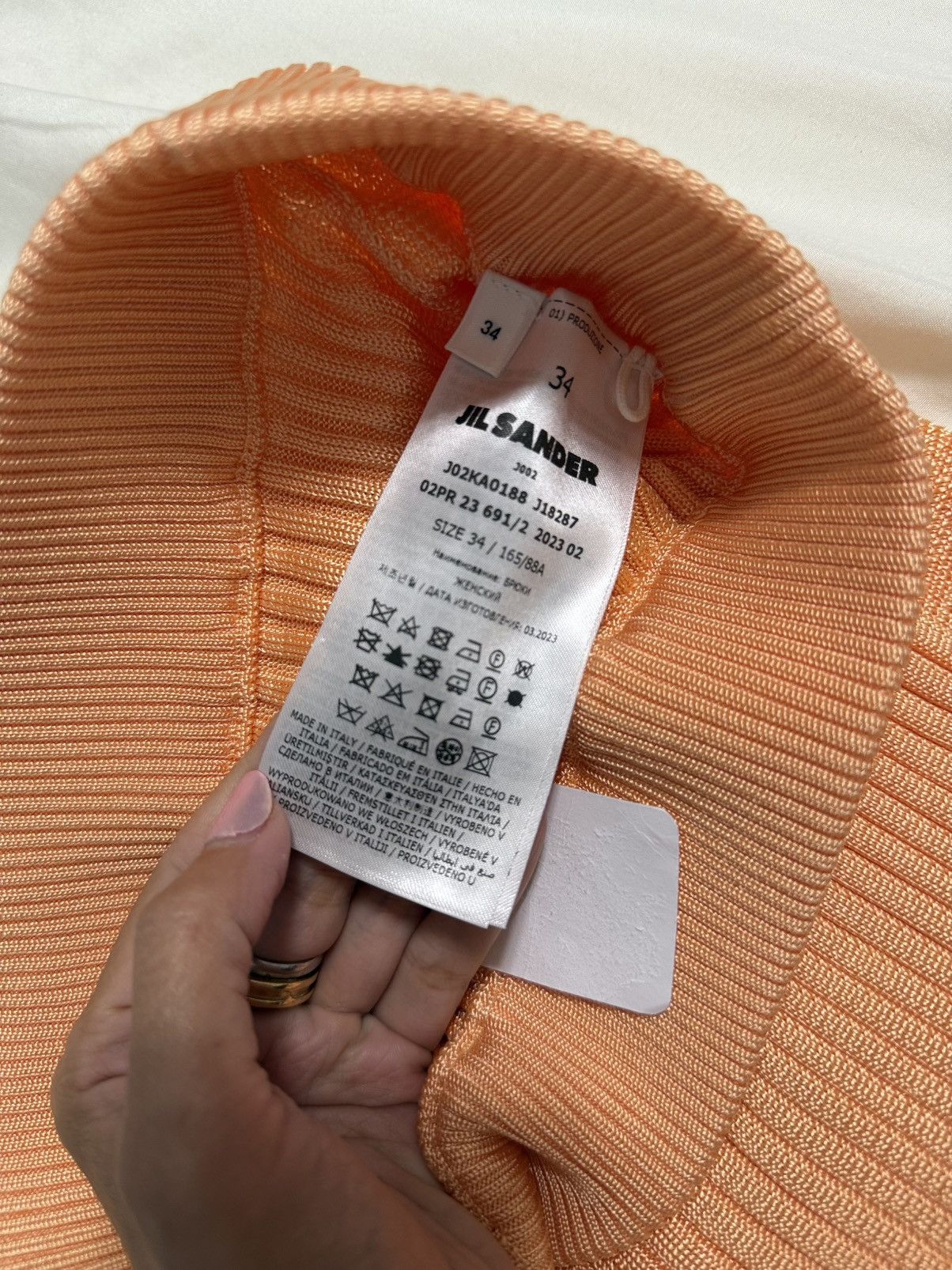 Jil Sander NWOT Jil Sander Rib-Knit Cropped Pants in 34 Size 25" / US 0 / IT 36 - 6 Thumbnail