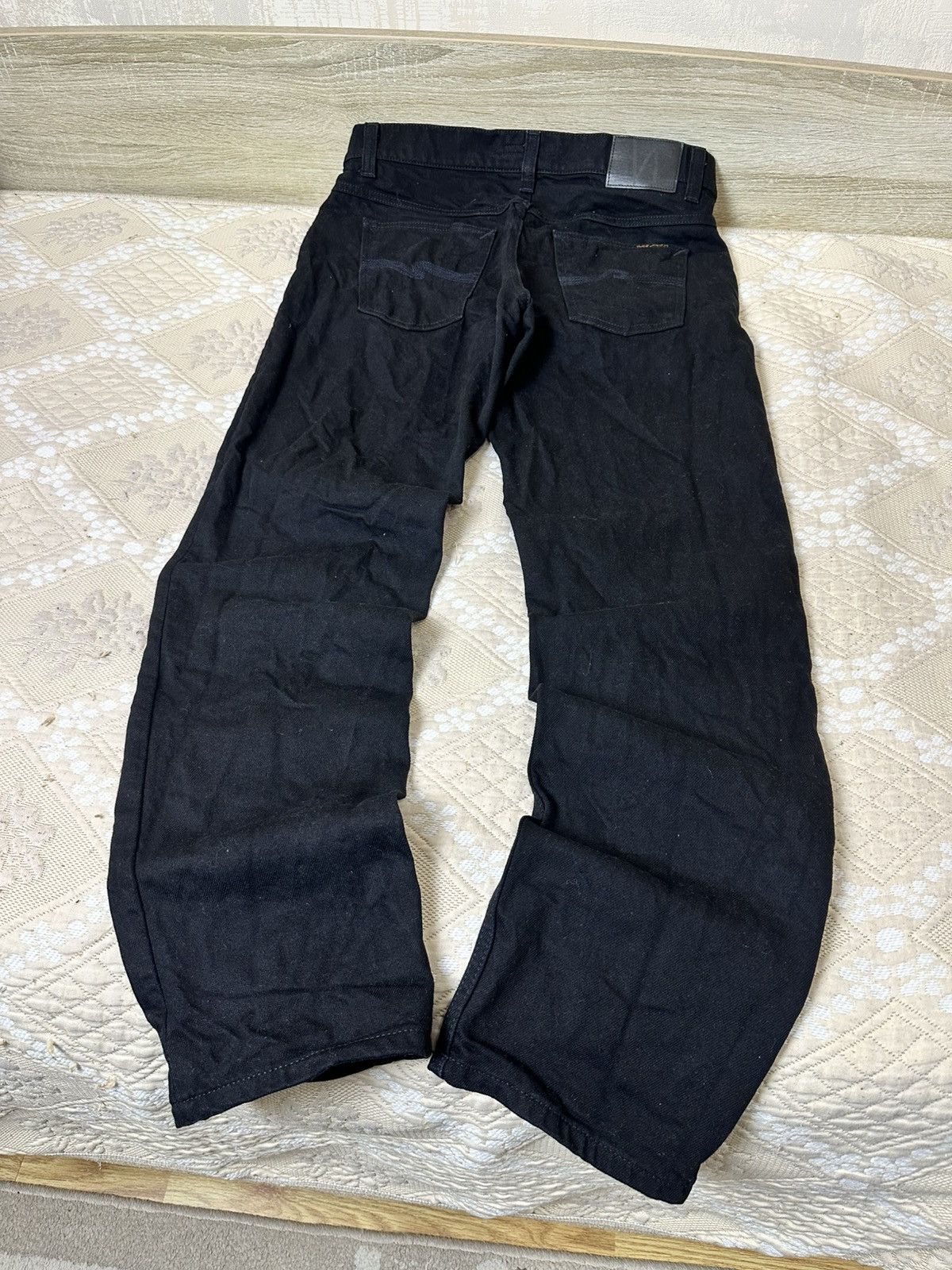 Nudie Jeans 🔥 Nudie Jeans Solid Denim Jeans Pants Trousers Black 33x32 Size US 33 - 5 Thumbnail