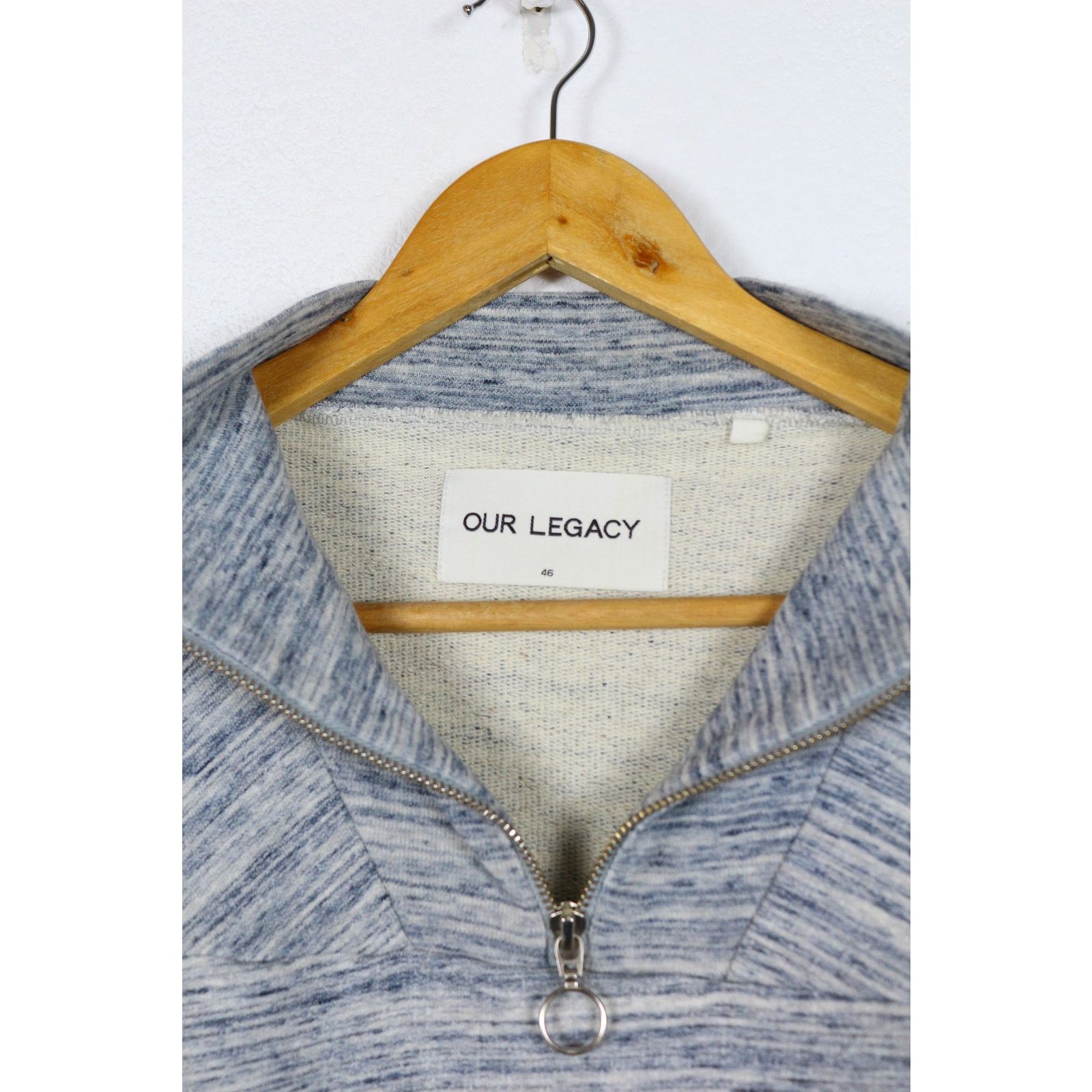 Our Legacy Our Legacy AW/14 Funnel Blue Grey Melange Zip Pullover Size US S / EU 44-46 / 1 - 5 Thumbnail