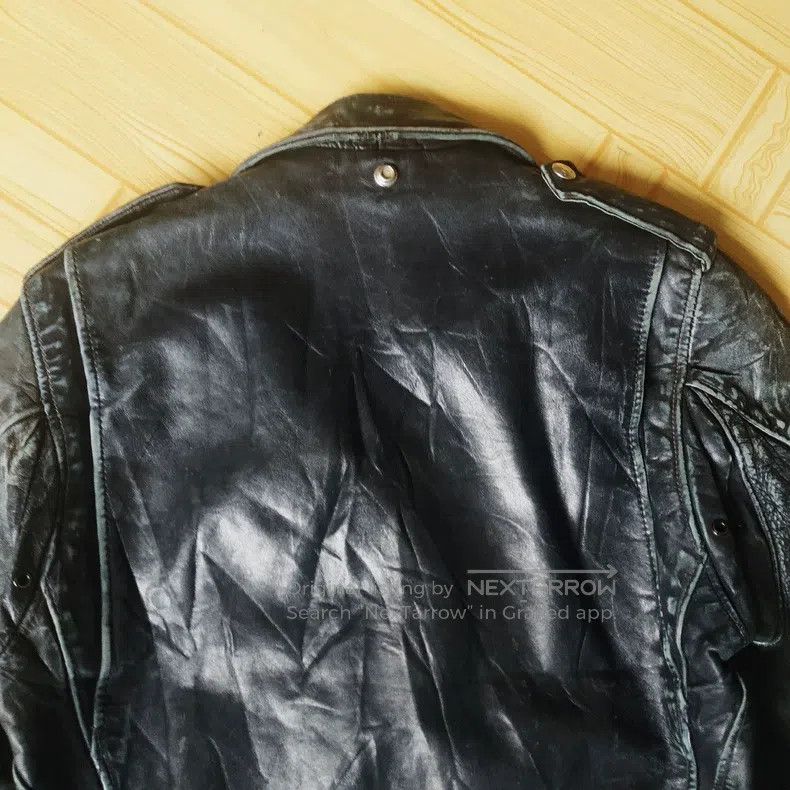 Schott Schott Heavy cowhide cable-stayed motorcycle leather jacke Size US XXS / EU 40 - 7 Thumbnail